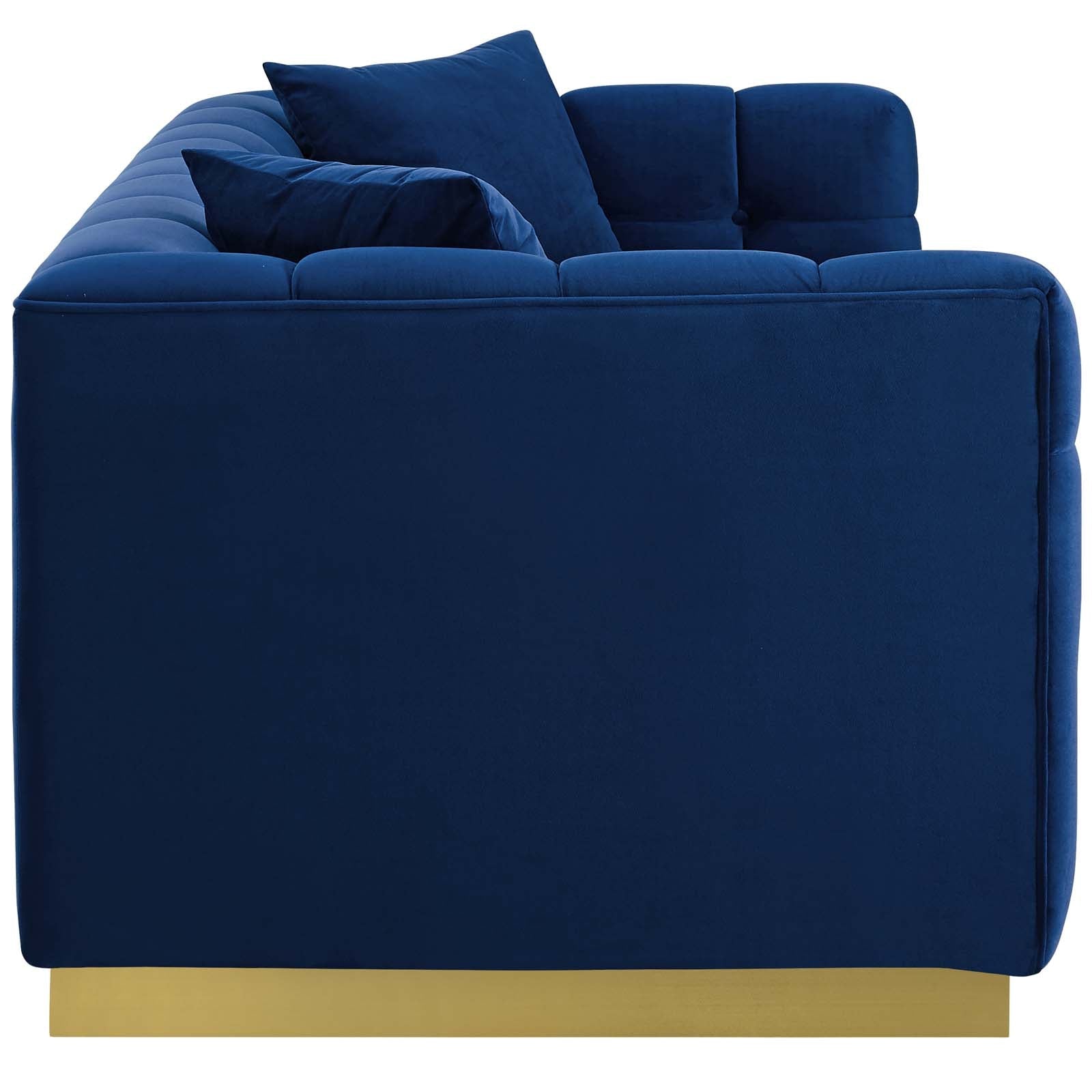 Modway Vivacious Biscuit Tufted Performance Velvet Sofa | Sofas | Modishstore-4