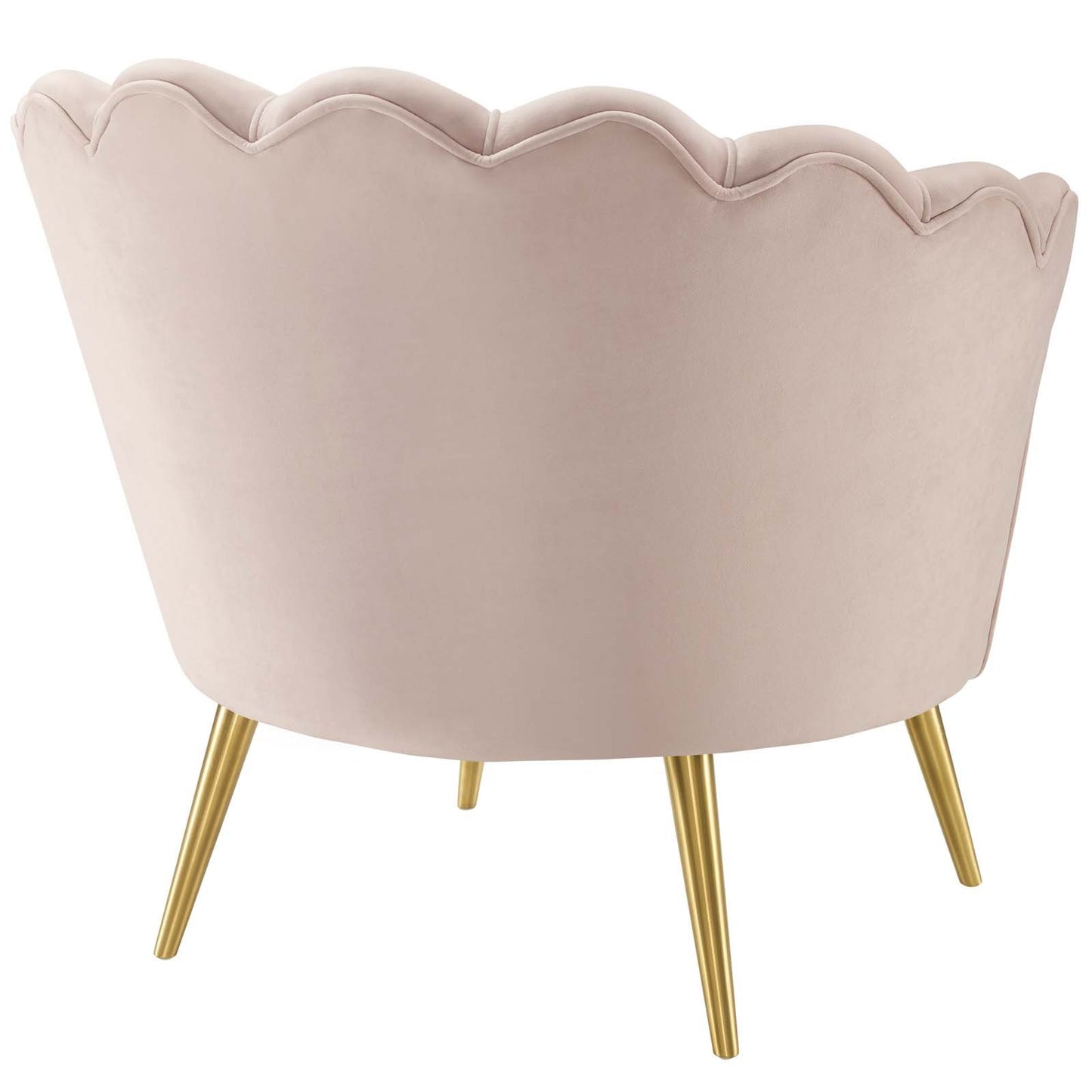 Modway Admire Scalloped Edge Performance Velvet Accent Armchair