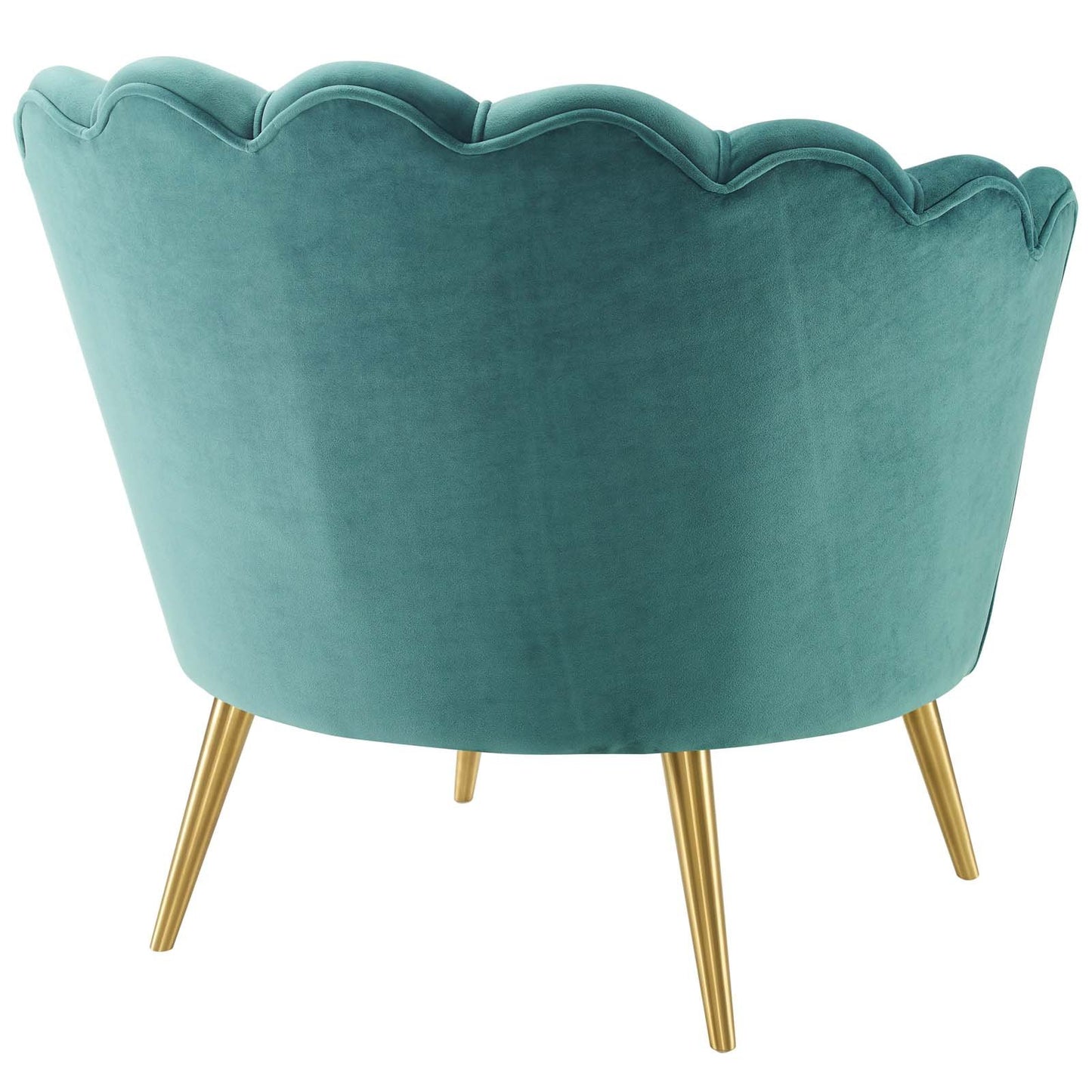 Modway Admire Scalloped Edge Performance Velvet Accent Armchair