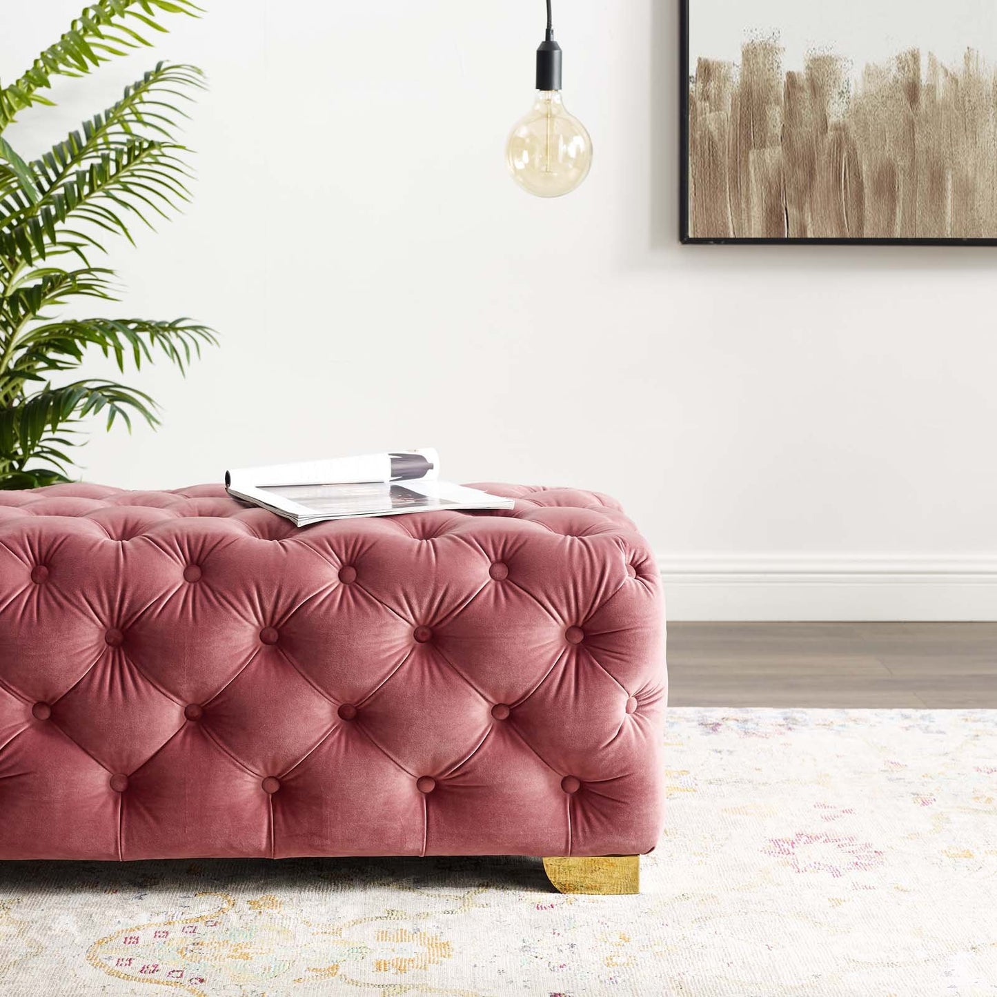 Modway Sensible Button Tufted Performance Velvet Bench