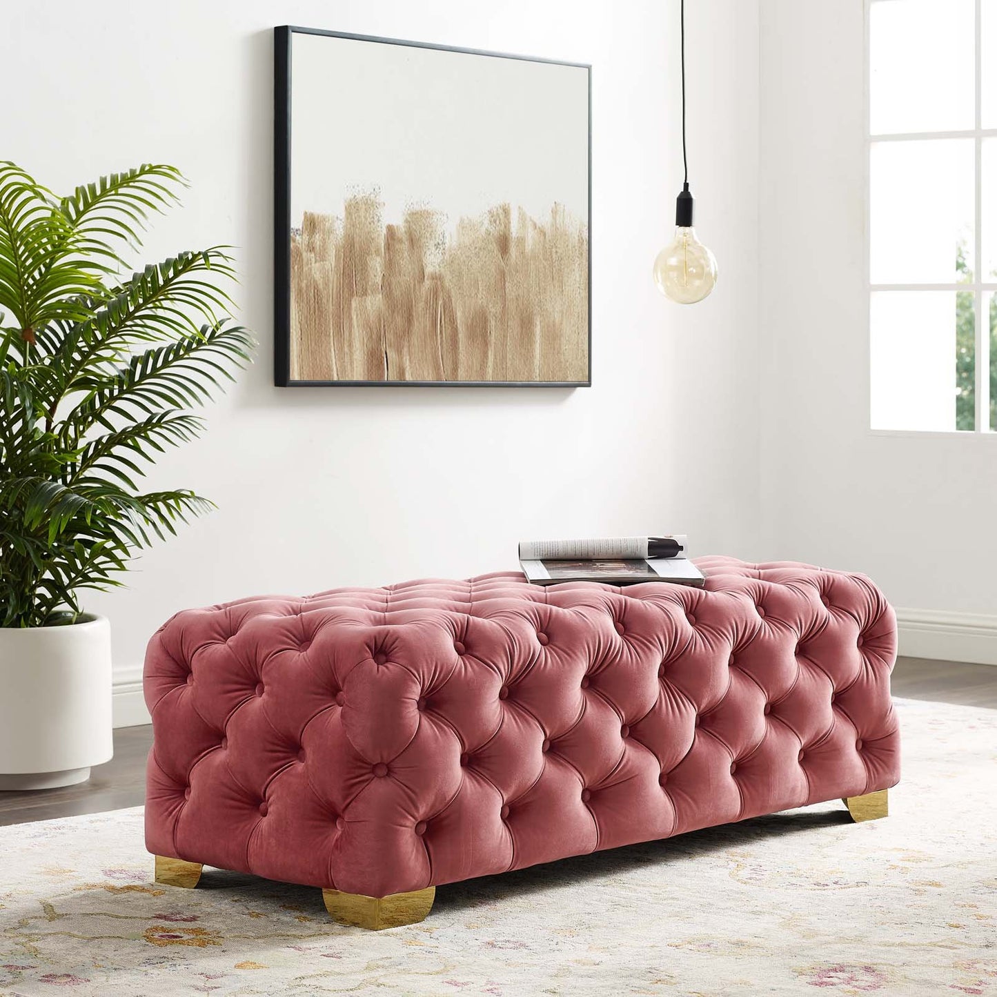 Modway Sensible Button Tufted Performance Velvet Bench