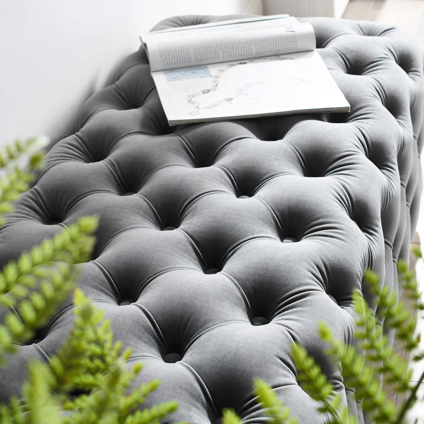 Modway Sensible Button Tufted Performance Velvet Bench