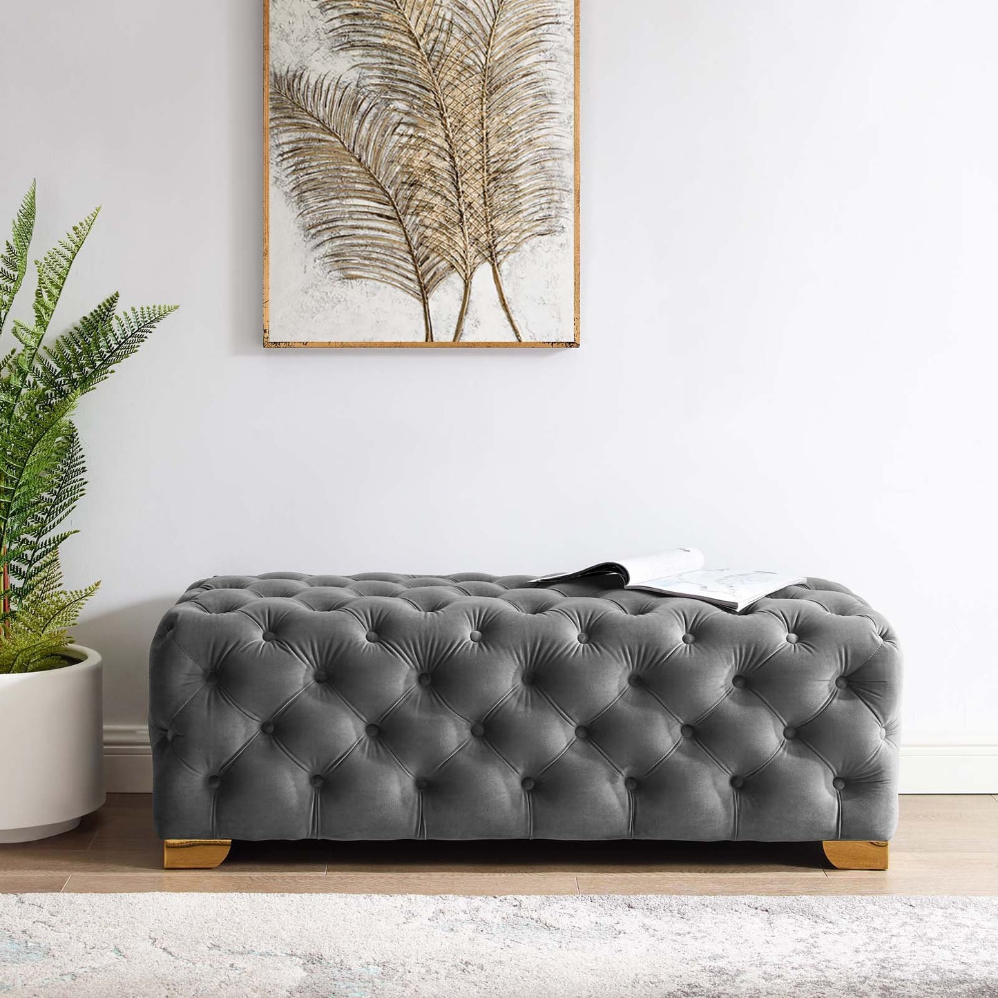 Modway Sensible Button Tufted Performance Velvet Bench