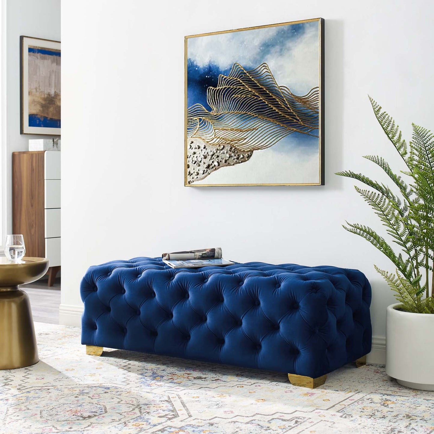 Modway Sensible Button Tufted Performance Velvet Bench