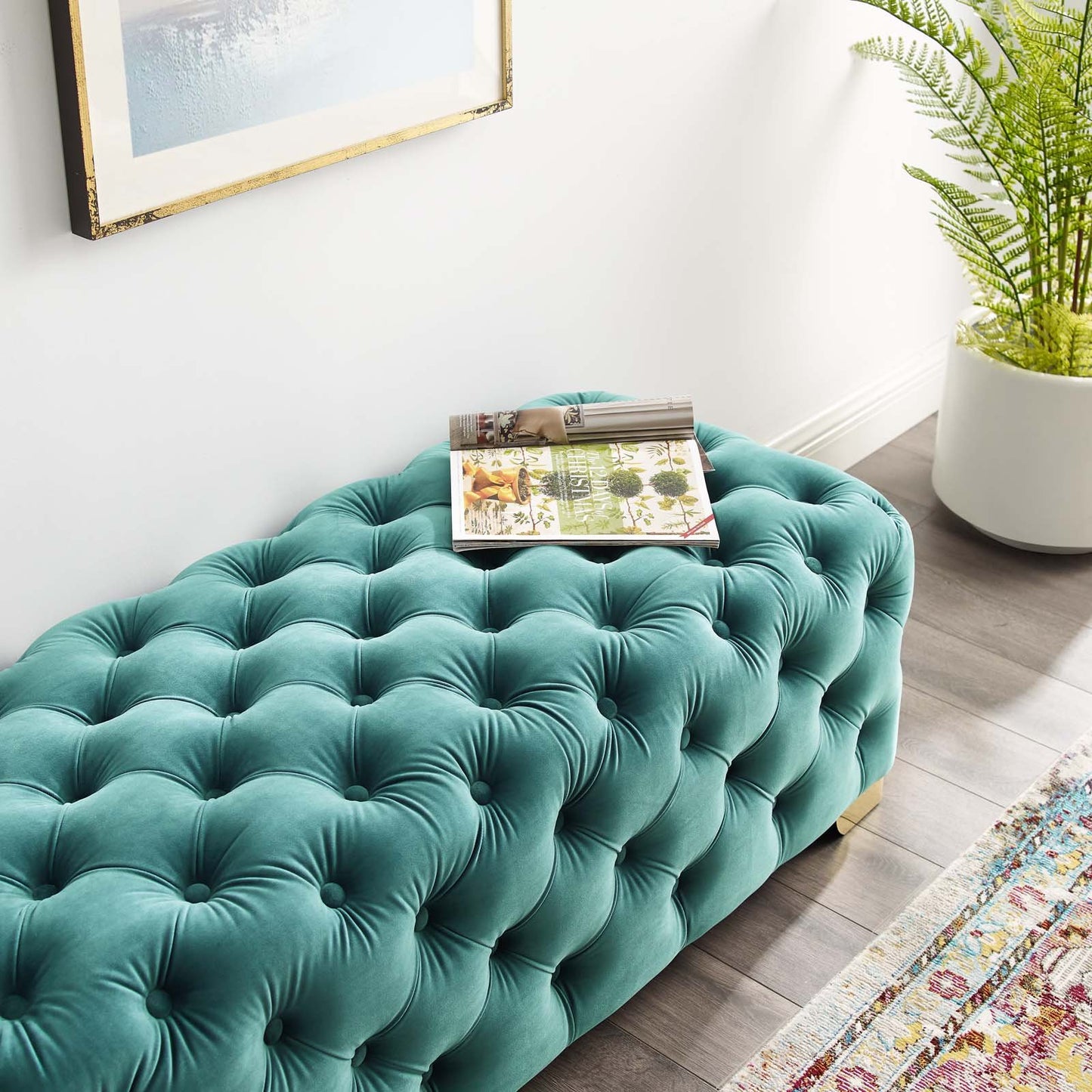 Modway Sensible Button Tufted Performance Velvet Bench