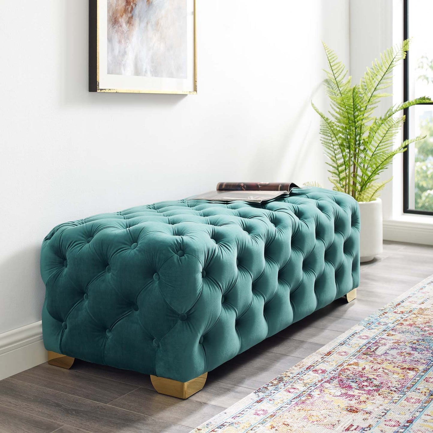 Modway Sensible Button Tufted Performance Velvet Bench