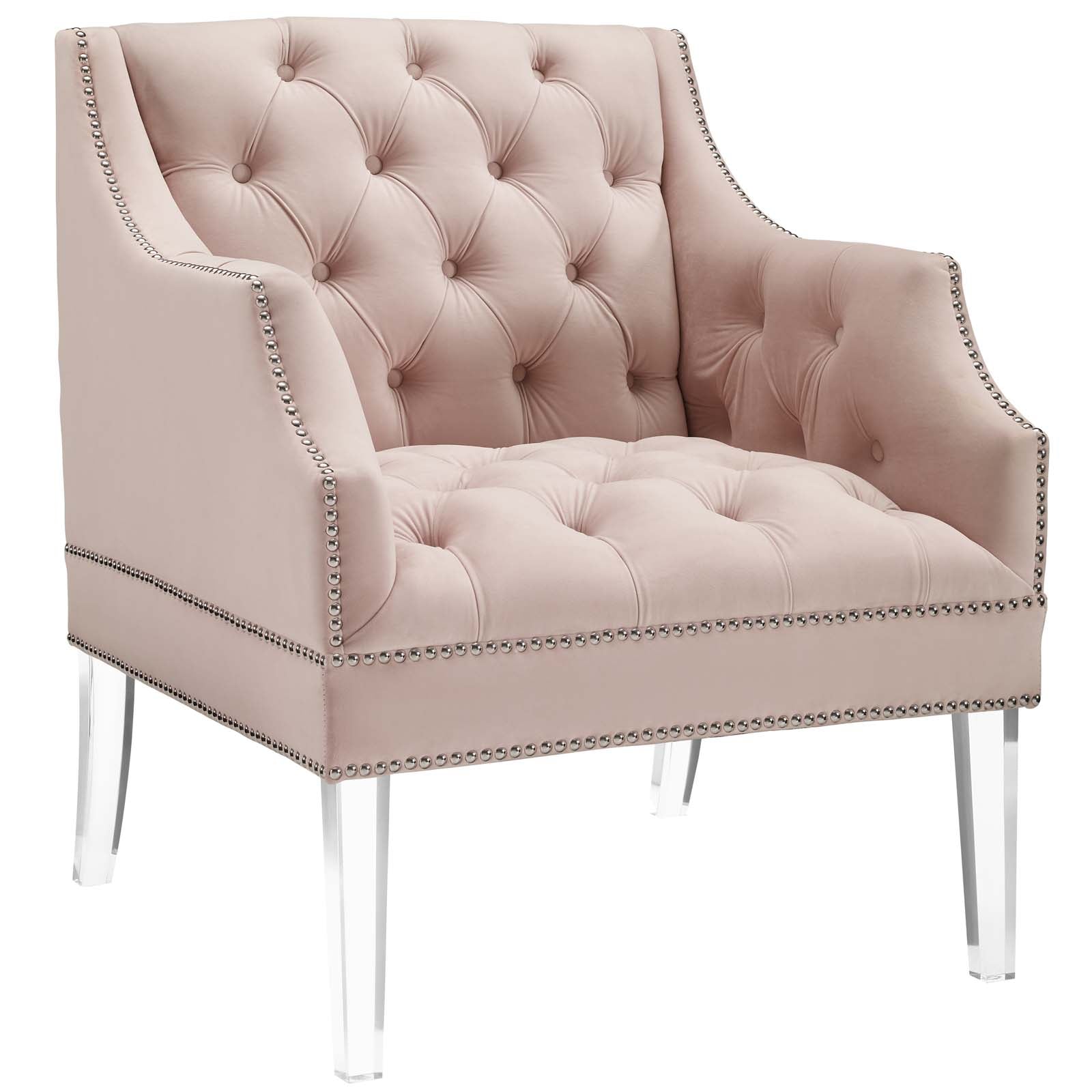 Modway Proverbial Tufted Button Accent Performance Velvet Armchair | Armchairs | Modishstore-3