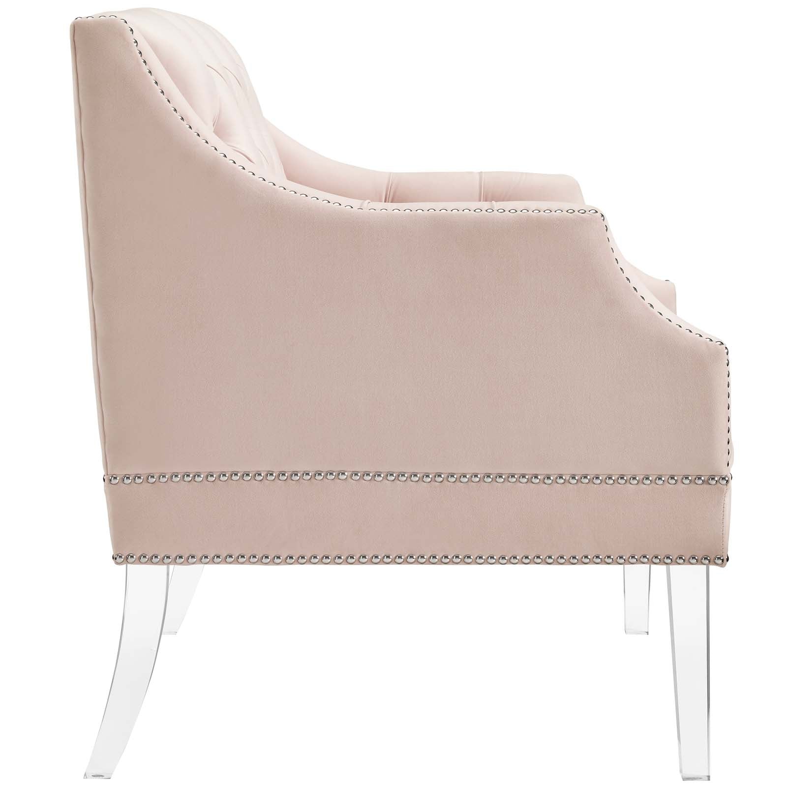 Modway Proverbial Tufted Button Accent Performance Velvet Armchair | Armchairs | Modishstore-5