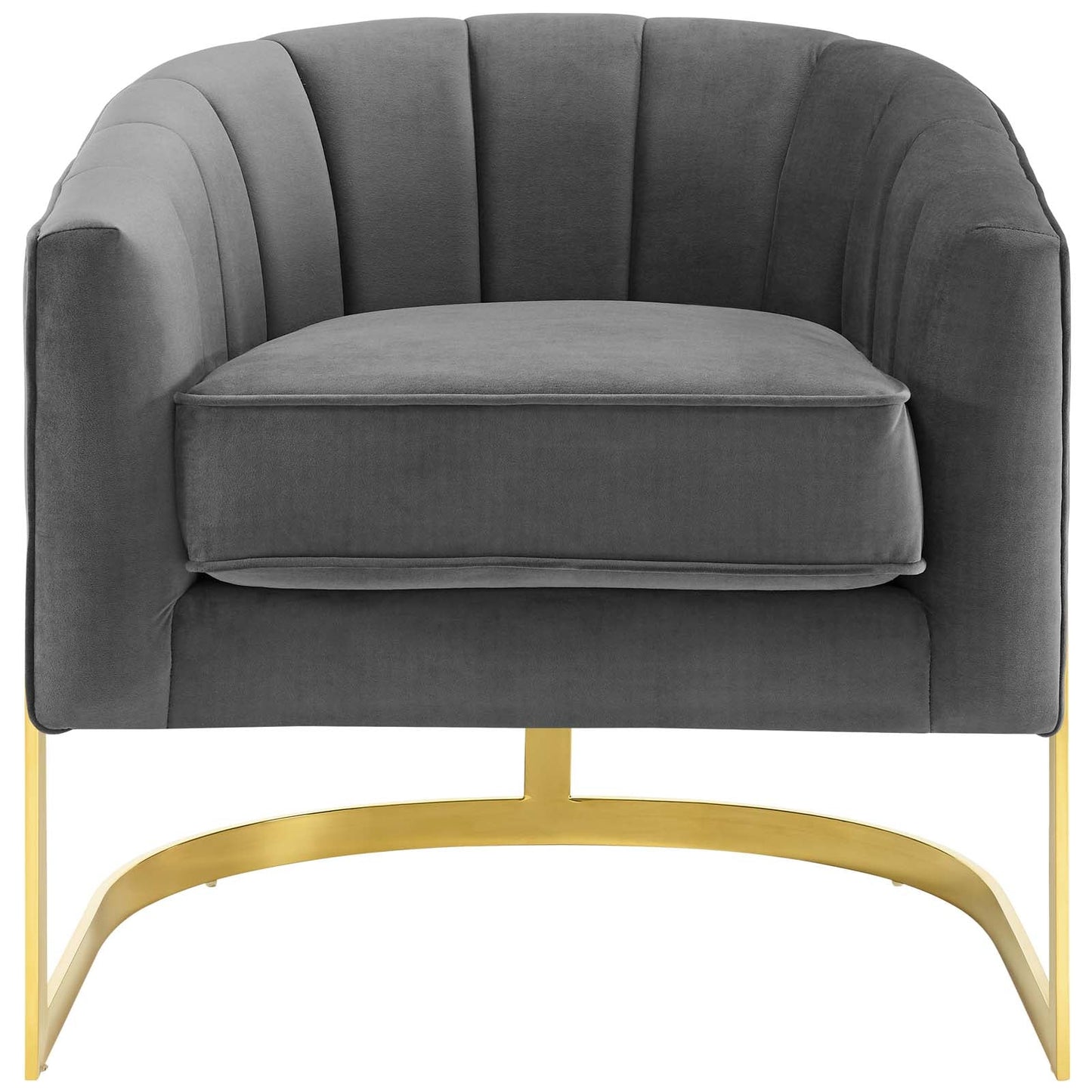 Modway Esteem Vertical Channel Tufted Performance Velvet Accent Armchair | Armchairs | 