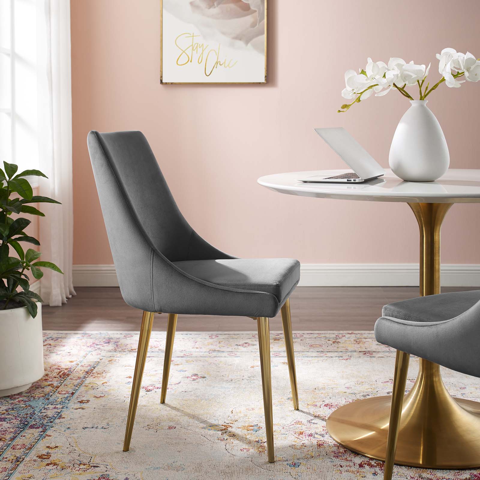 Modway Viscount Accent Performance Velvet Dining Chair | Dining Chairs | Modishstore