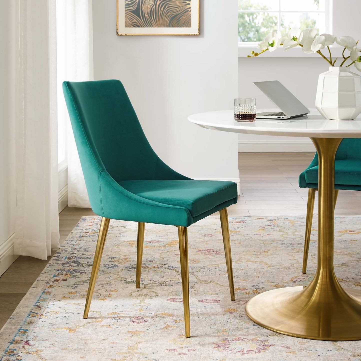 Modway Viscount Accent Performance Velvet Dining Chair | Dining Chairs | Modishstore-31
