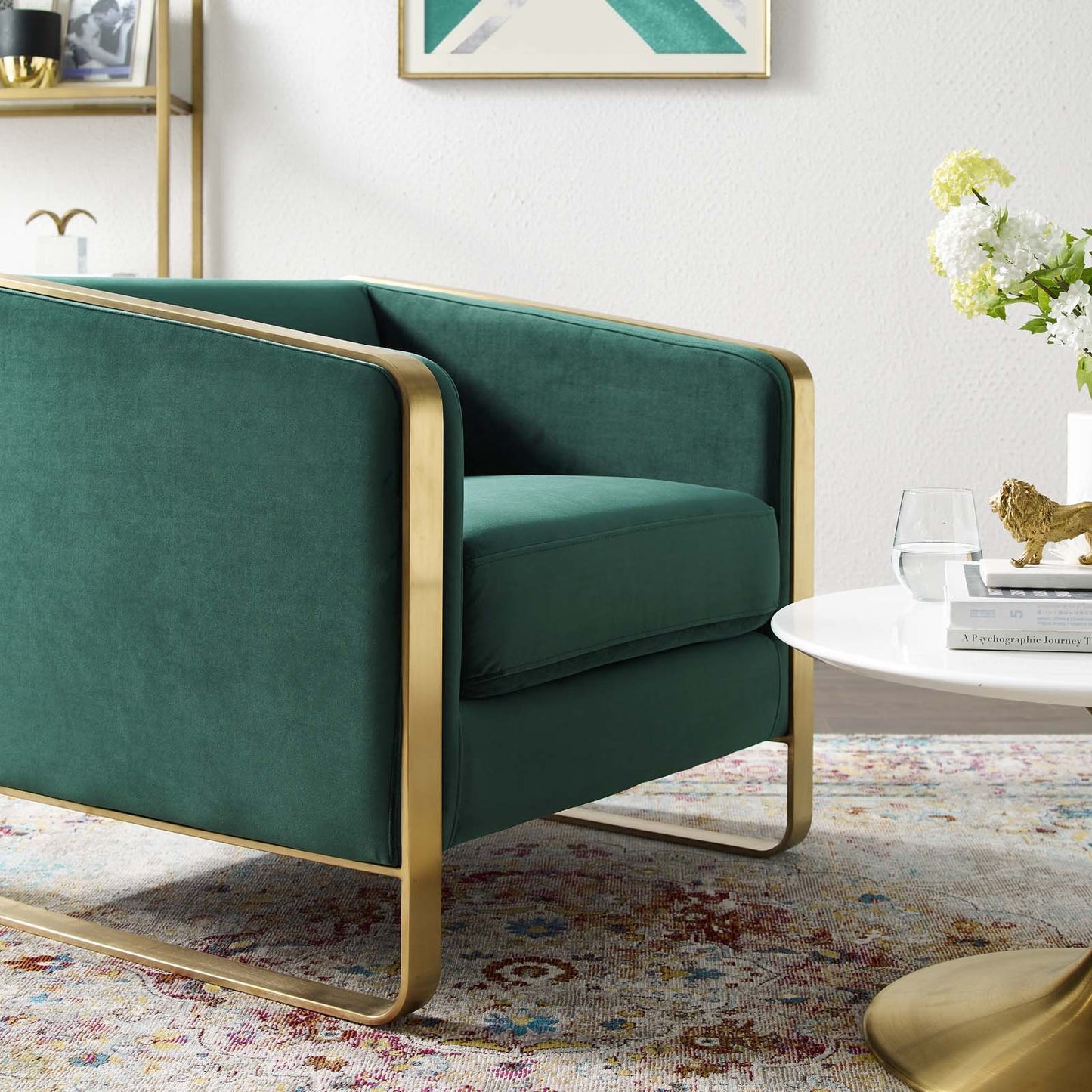 Modway Visualize Accent Club Lounge Performance Velvet Armchair