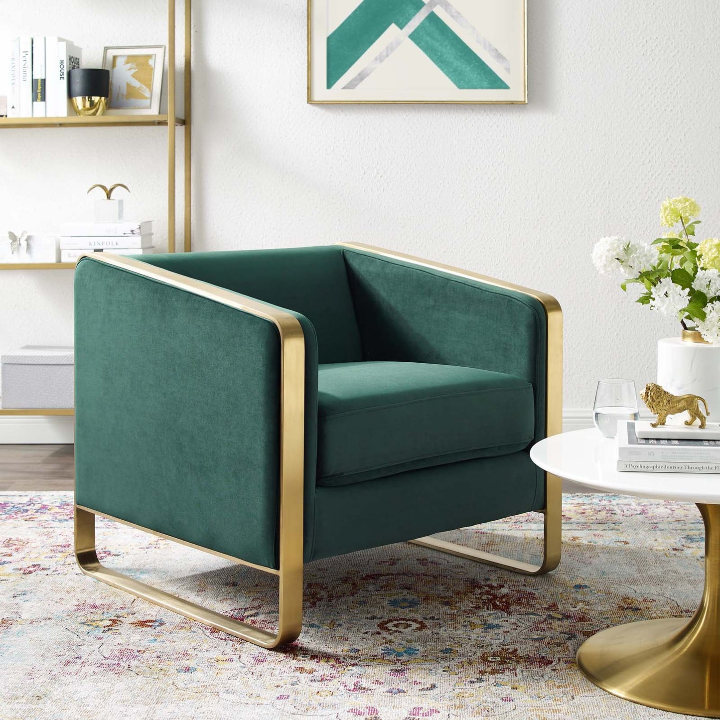 Modway Visualize Accent Club Lounge Performance Velvet Armchair