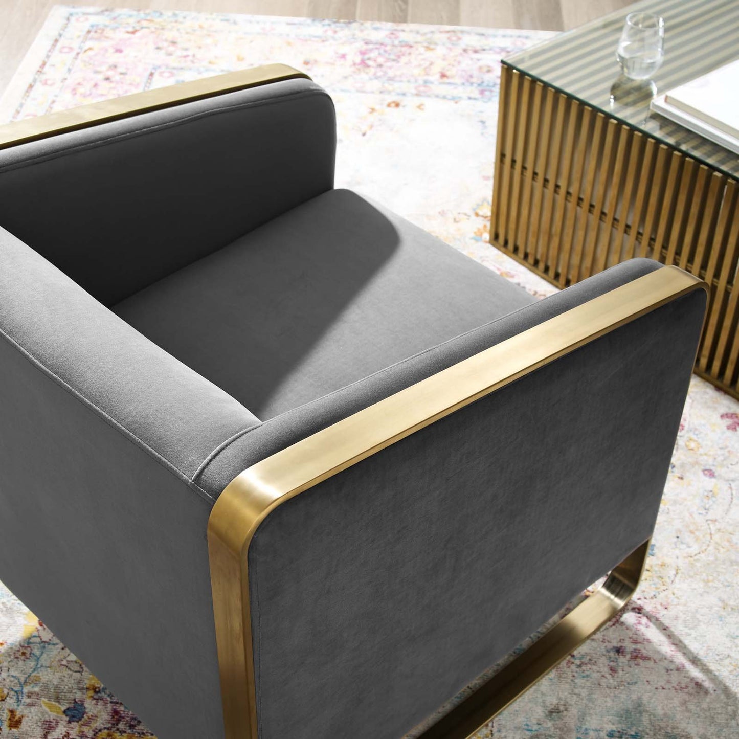 Modway Visualize Accent Club Lounge Performance Velvet Armchair