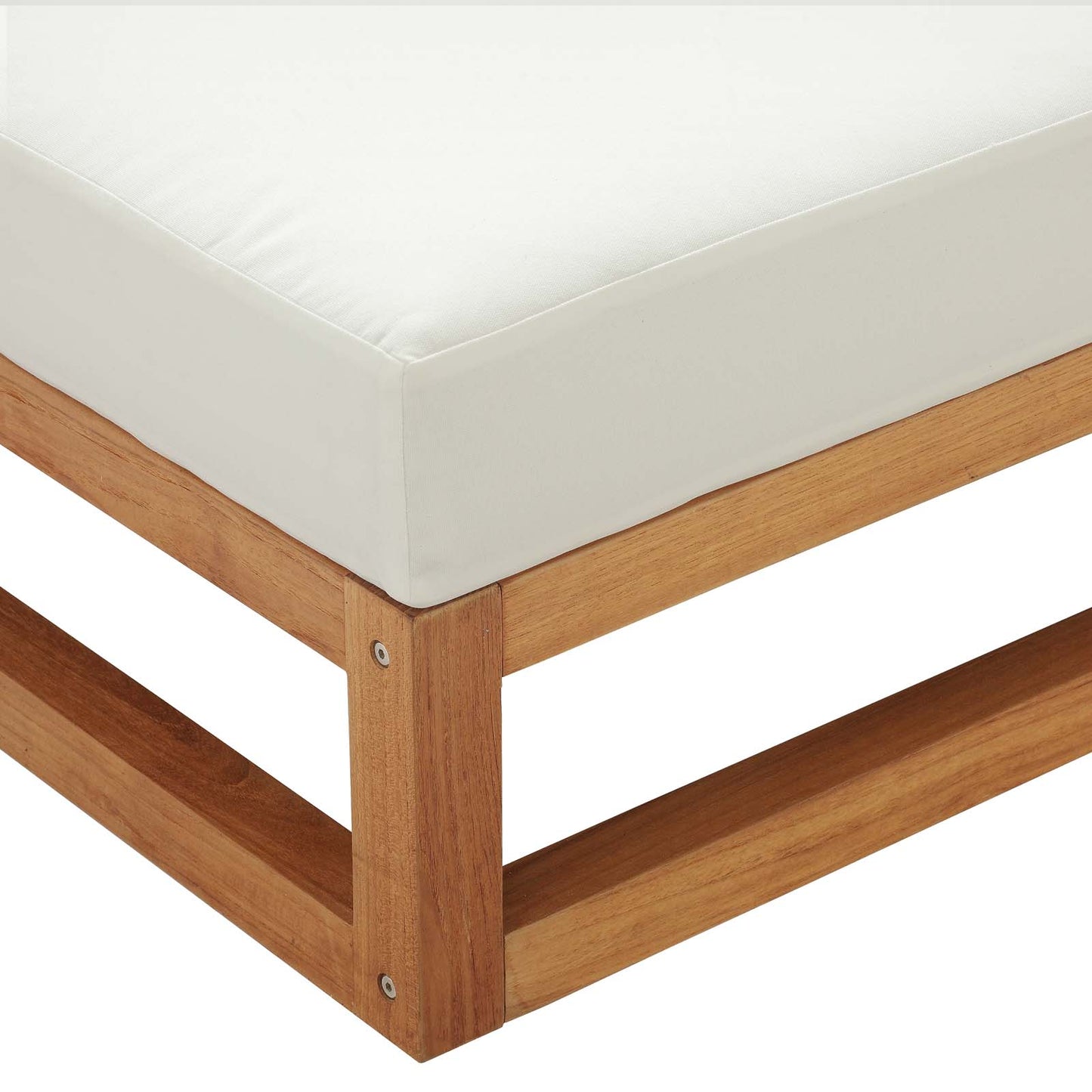 Modway Newbury Outdoor Patio Premium Grade A Teak Wood Ottoman | Outdoor Ottoman | Modishstore-3