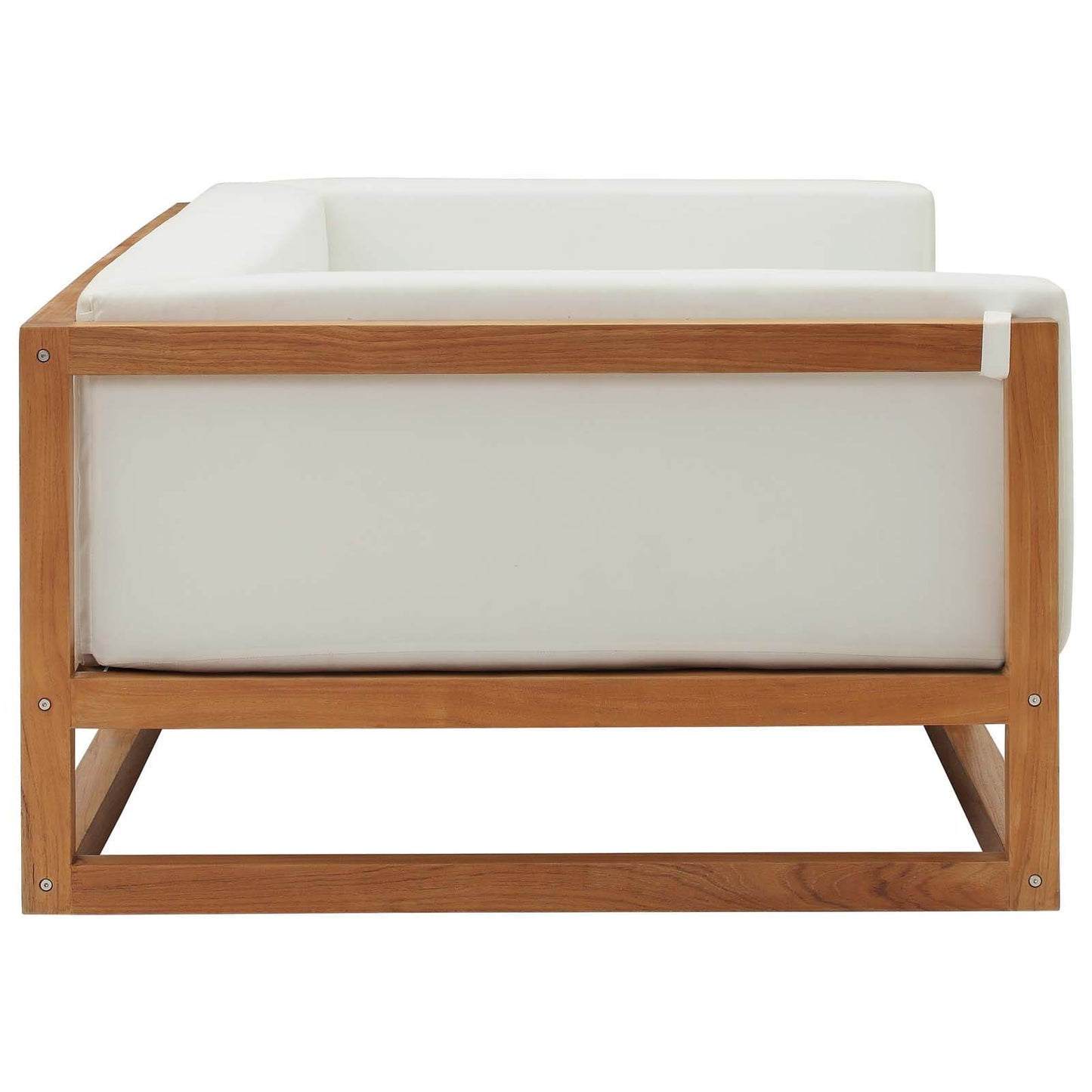 Modway Newbury Accent Lounge Outdoor Patio Premium Grade A Teak Wood Sofa | Outdoor Sofas, Loveseats & Sectionals | Modishstore-2