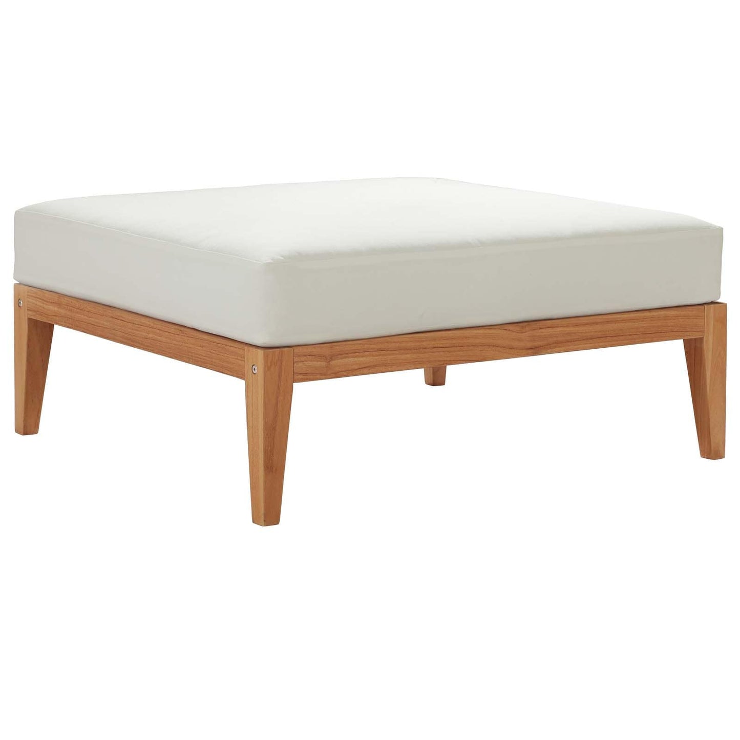 Modway Northlake Outdoor Patio Premium Grade A Teak Wood Ottoman | Outdoor Ottoman | Modishstore-2