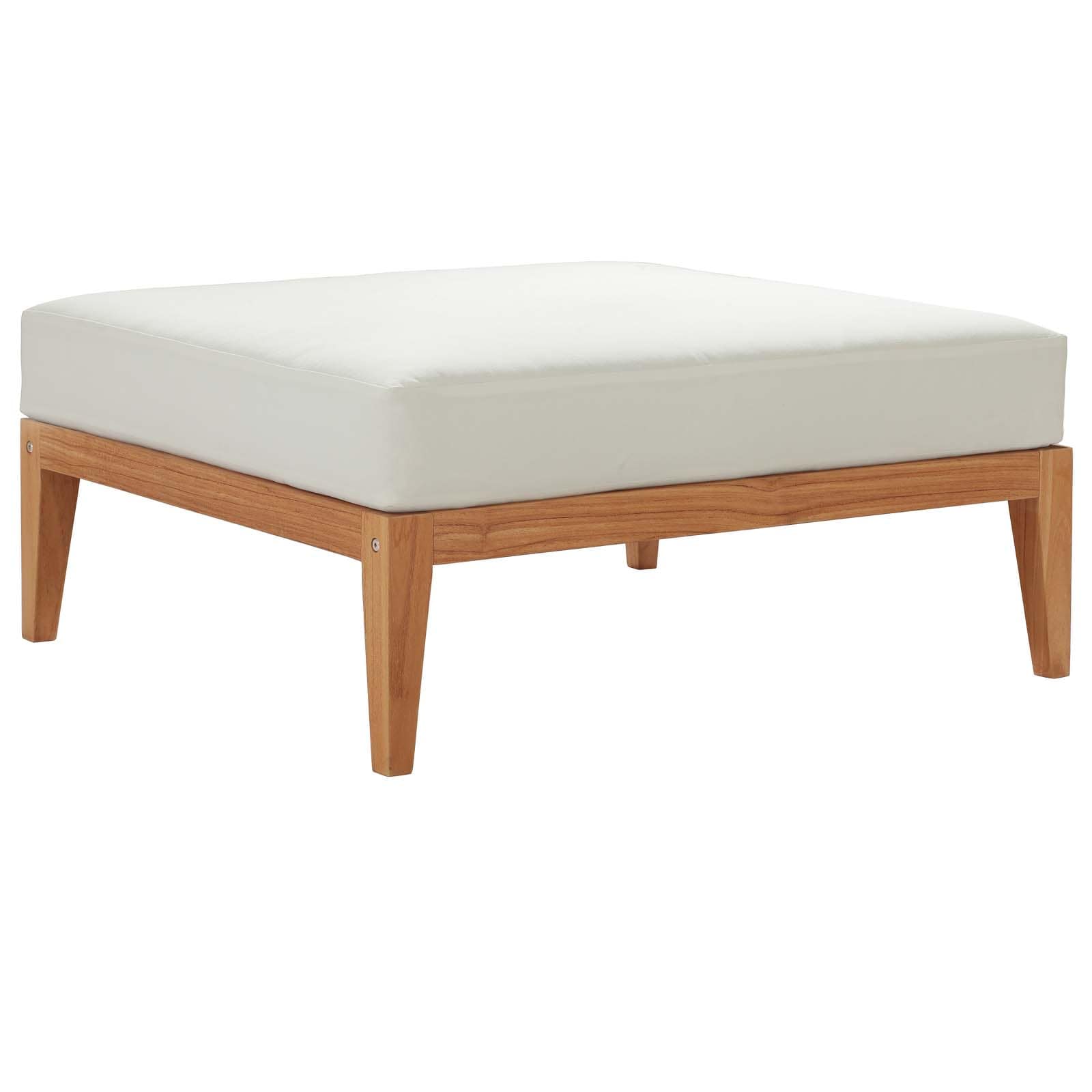 Modway Northlake Outdoor Patio Premium Grade A Teak Wood Ottoman | Outdoor Ottoman | Modishstore-2