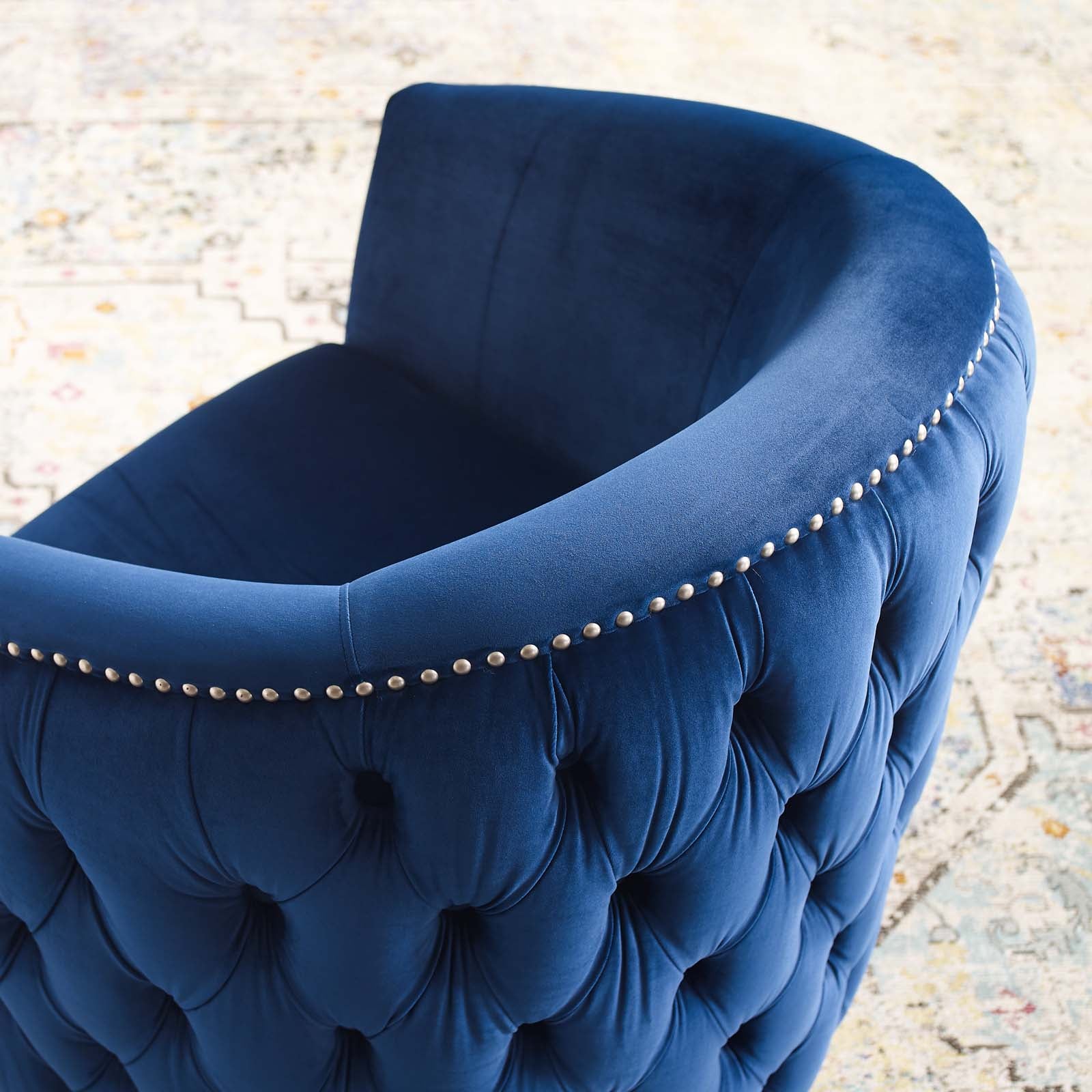 Modway Rogue Swivel Performance Velvet Armchair | Armchairs | Modishstore-13
