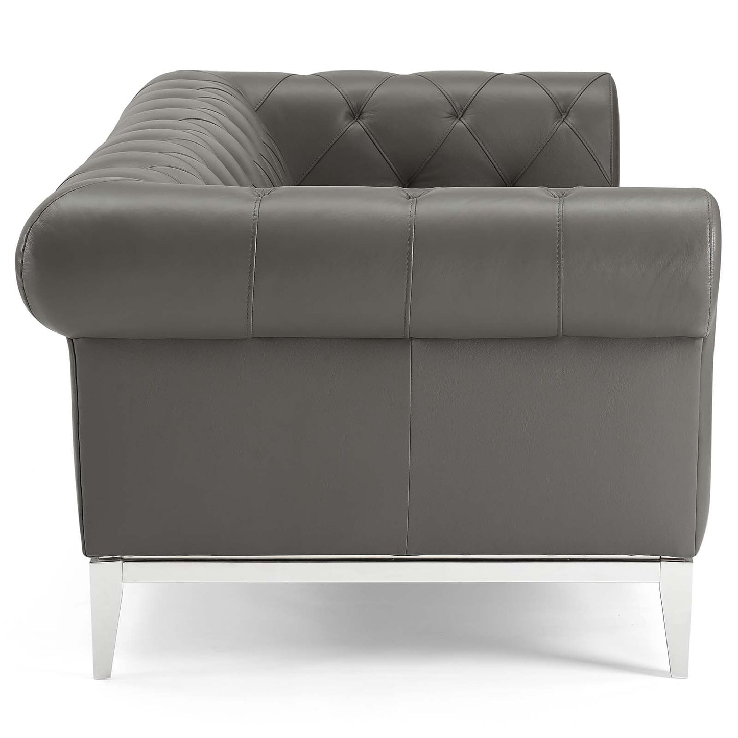 Modway Idyll Tufted Button Upholstered Leather Chesterfield Sofa | Sofas | 