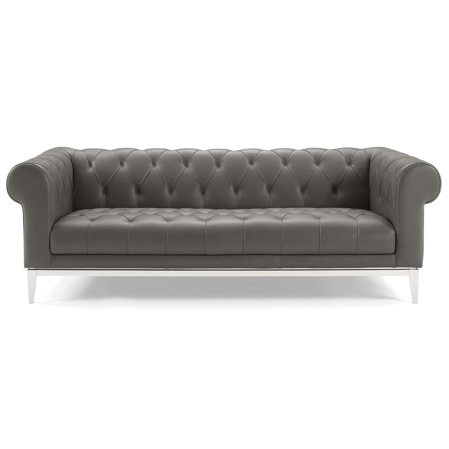 Modway Idyll Tufted Button Upholstered Leather Chesterfield Sofa | Sofas | 