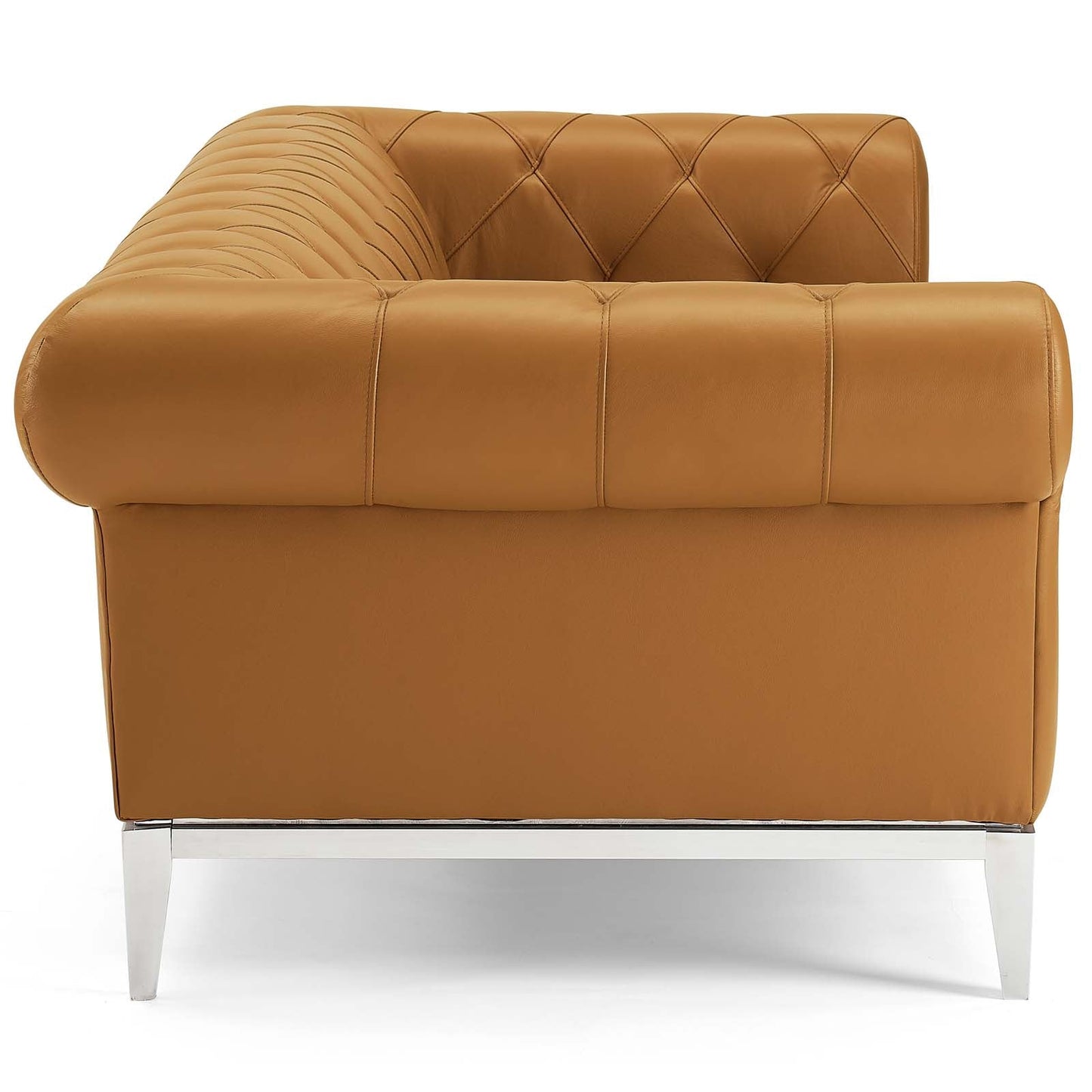 Modway Idyll Tufted Button Upholstered Leather Chesterfield Sofa | Sofas | 