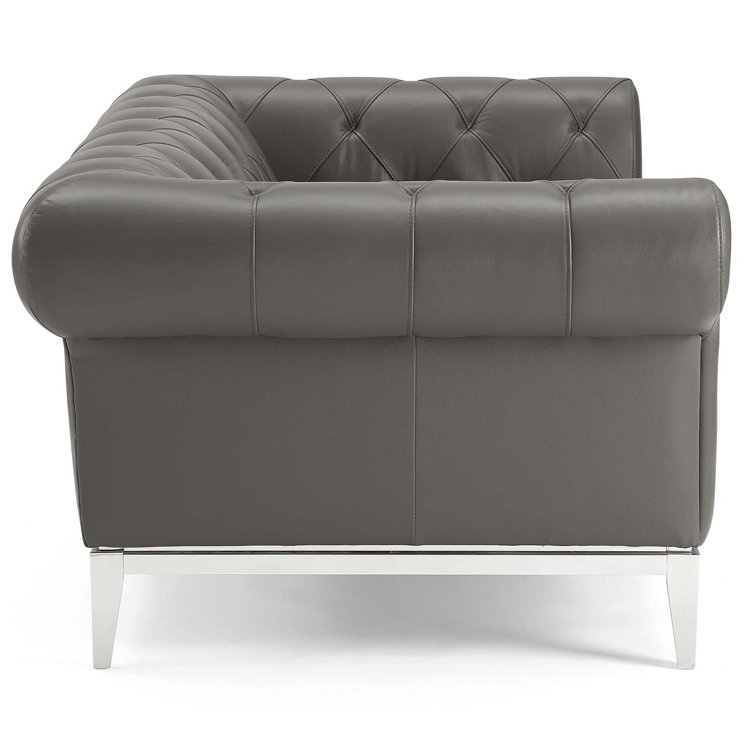 Modway Idyll Tufted Button Upholstered Leather Chesterfield Loveseat | Loveseats | 