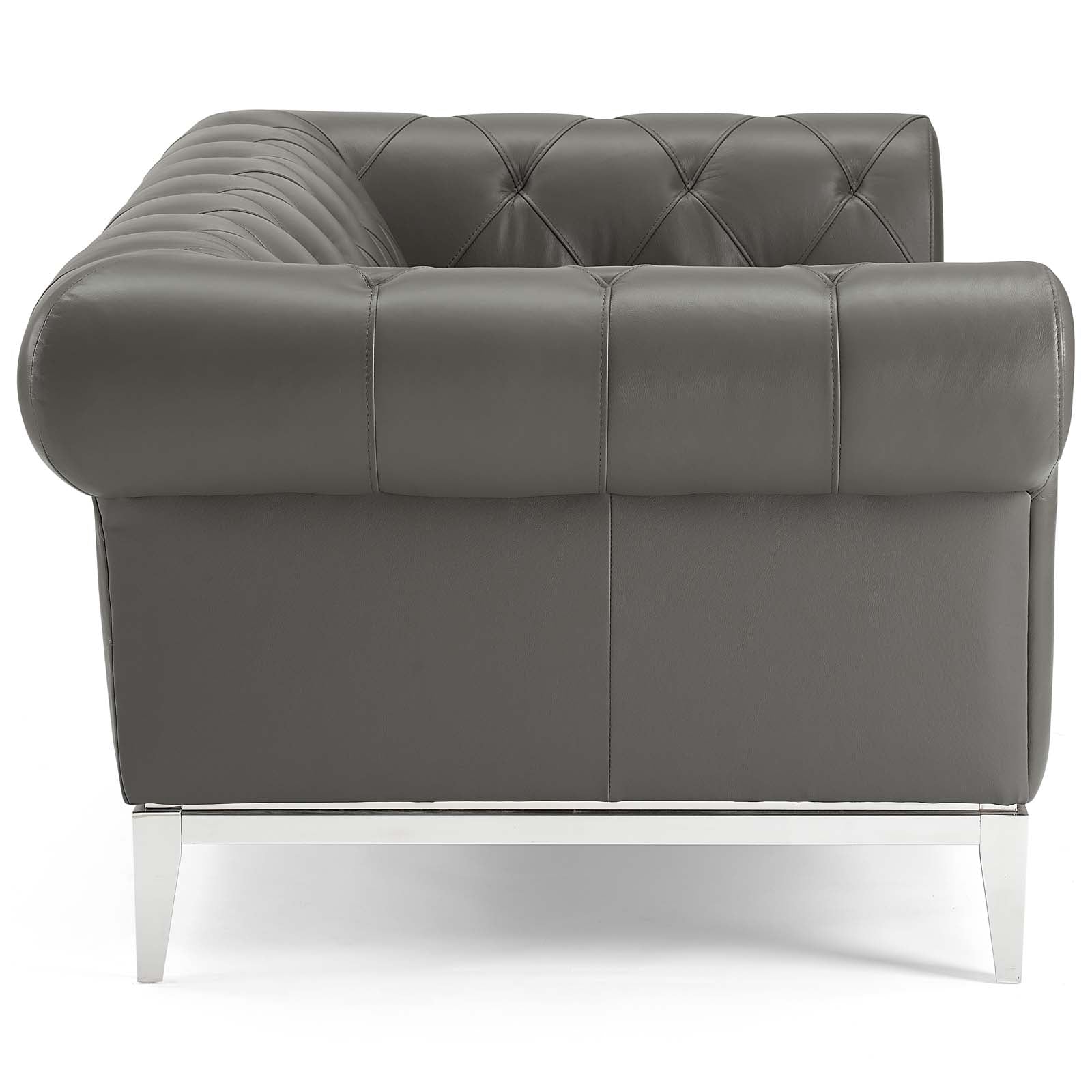 Modway Idyll Tufted Button Upholstered Leather Chesterfield Loveseat | Loveseats | 