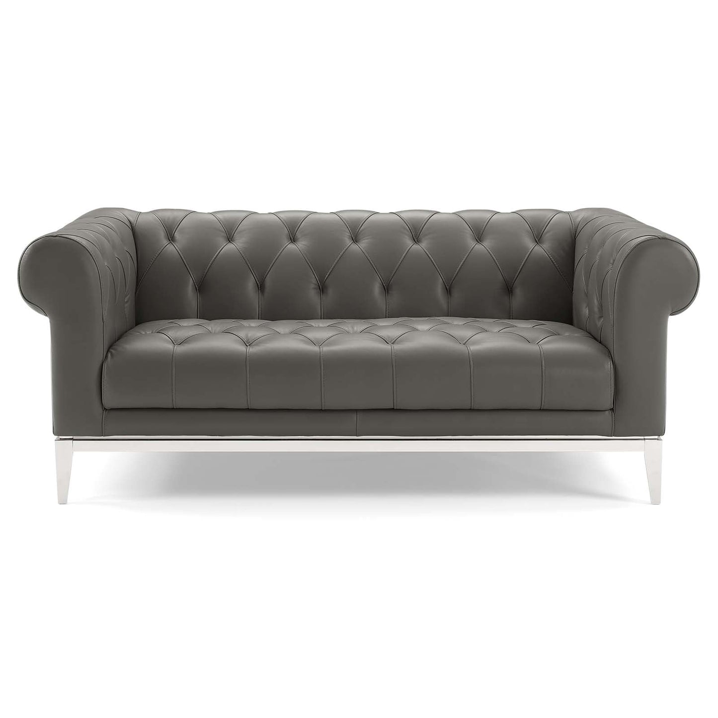 Modway Idyll Tufted Button Upholstered Leather Chesterfield Loveseat | Loveseats | 