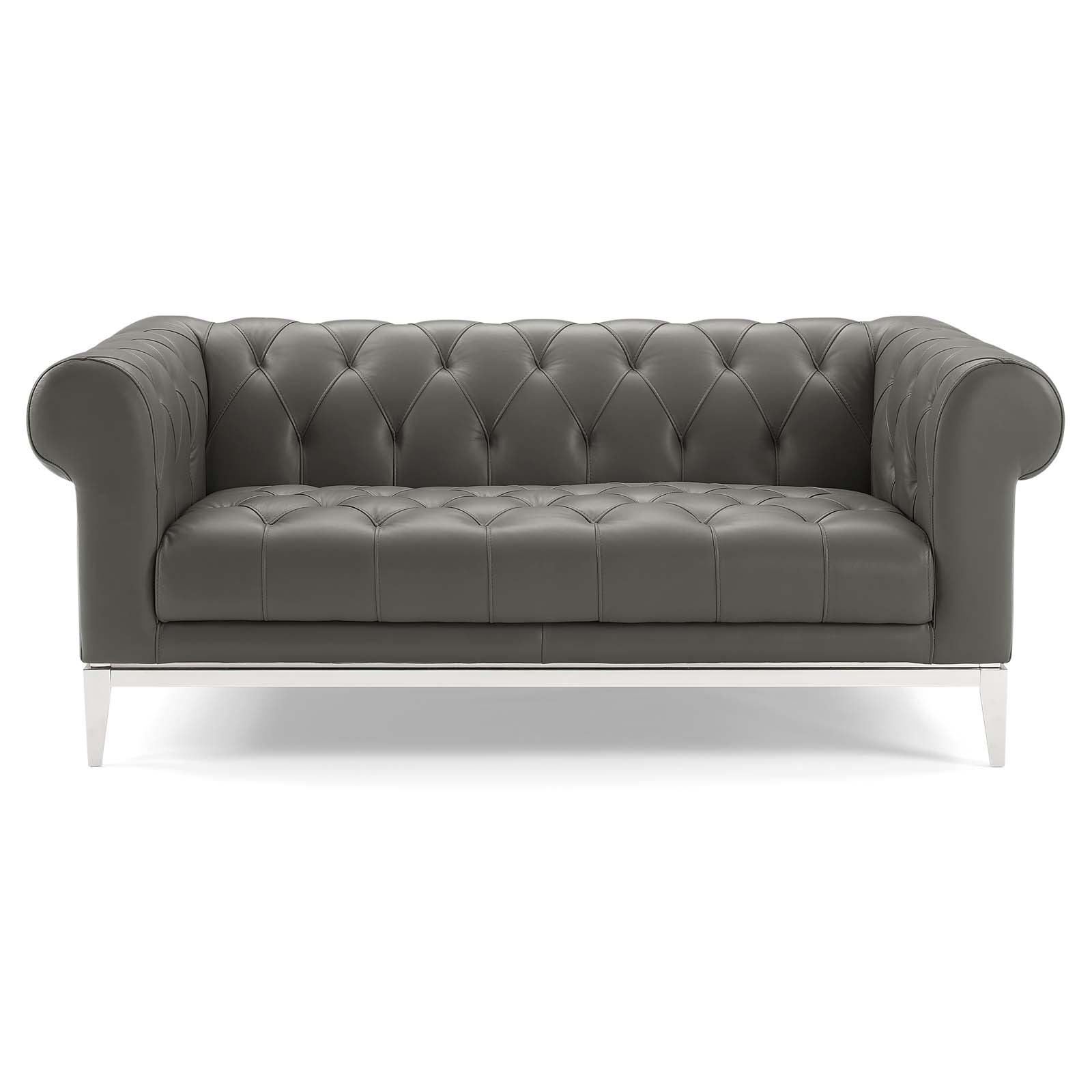 Modway Idyll Tufted Button Upholstered Leather Chesterfield Loveseat | Loveseats | 