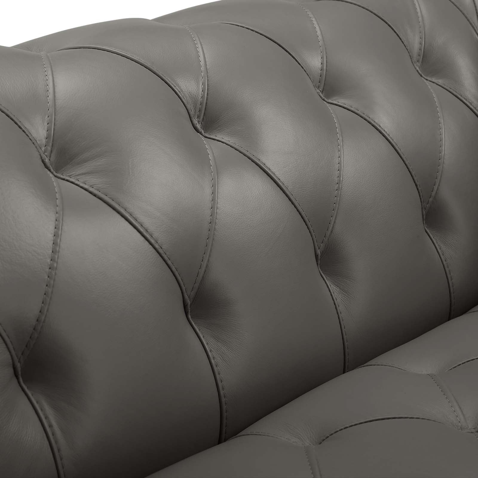 Modway Idyll Tufted Button Upholstered Leather Chesterfield Loveseat | Loveseats | 