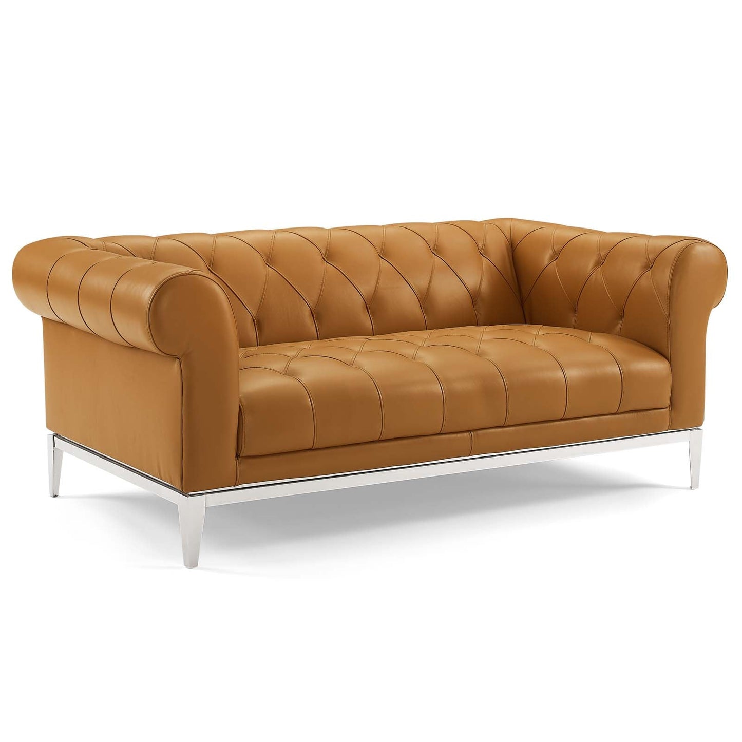 Modway Idyll Tufted Button Upholstered Leather Chesterfield Loveseat | Loveseats | 
