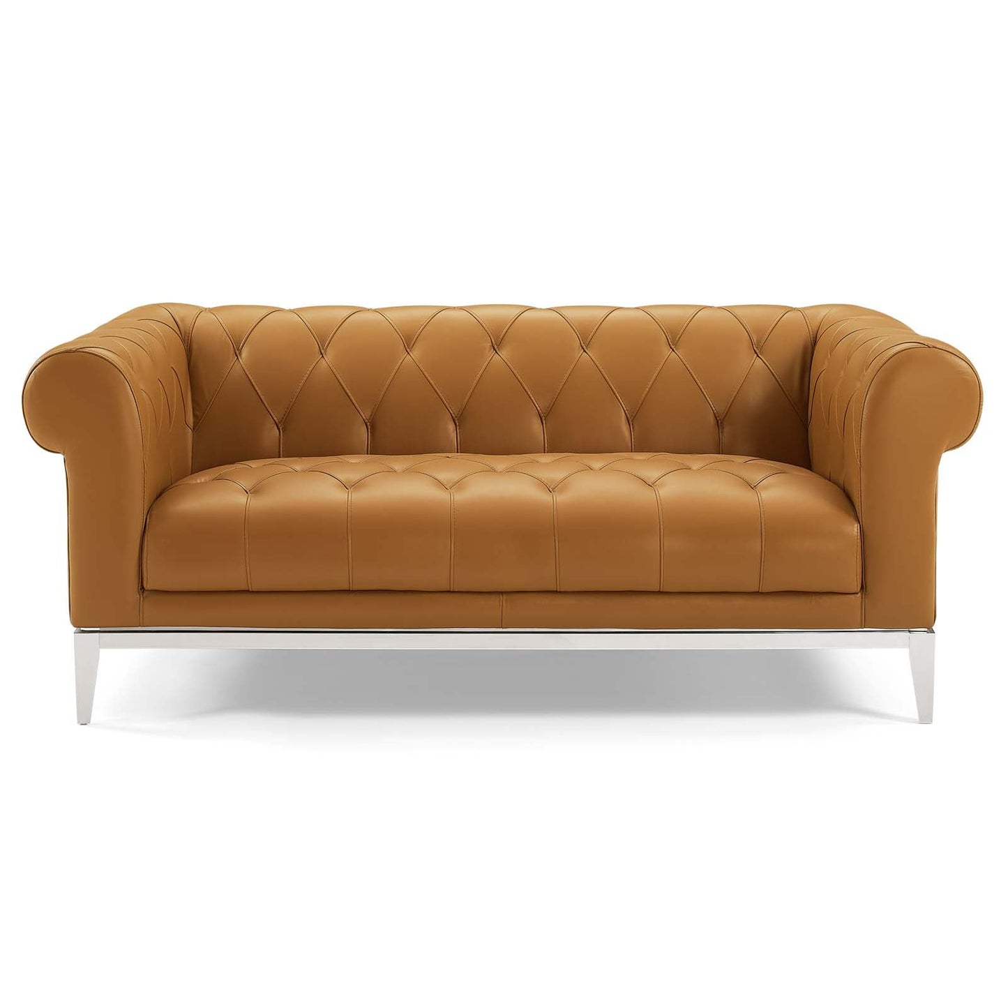 Modway Idyll Tufted Button Upholstered Leather Chesterfield Loveseat | Loveseats | 