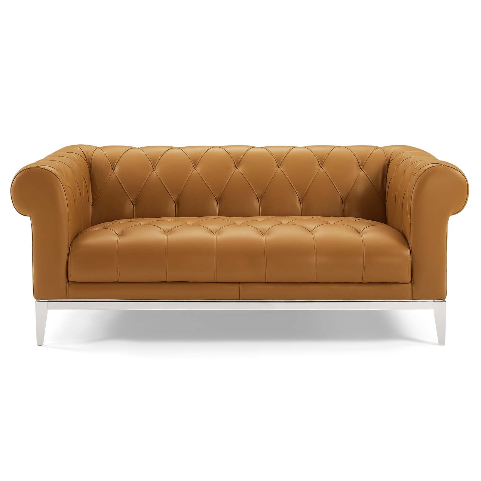 Modway Idyll Tufted Button Upholstered Leather Chesterfield Loveseat | Loveseats | 