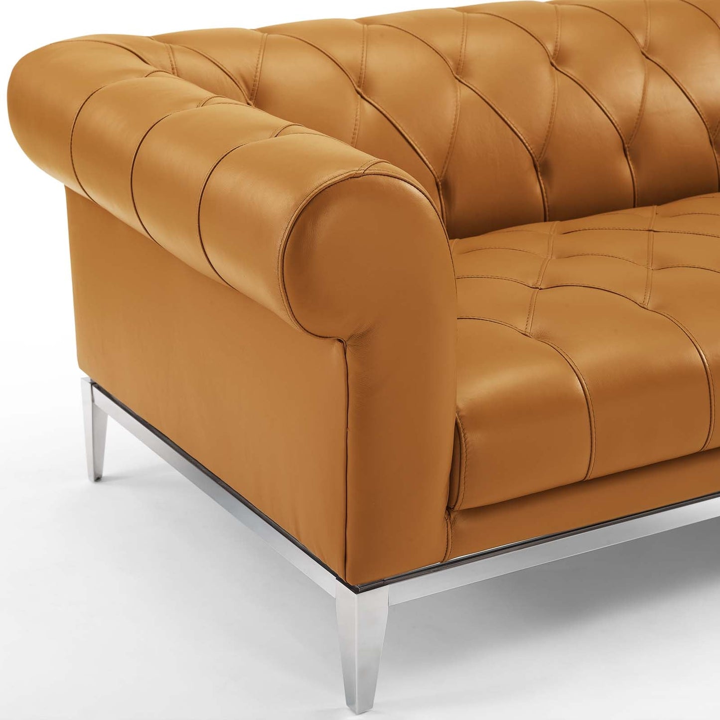 Modway Idyll Tufted Button Upholstered Leather Chesterfield Loveseat | Loveseats | 