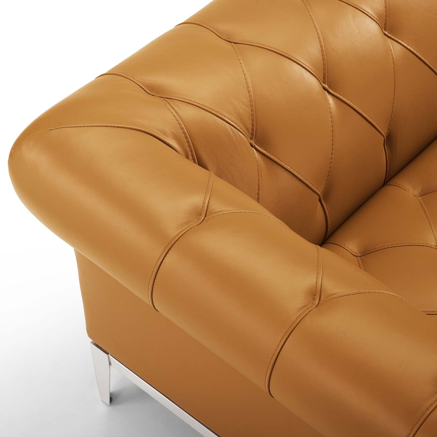 Modway Idyll Tufted Button Upholstered Leather Chesterfield Loveseat | Loveseats | 