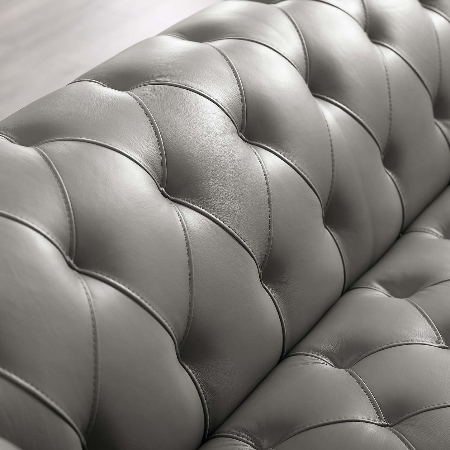 Modway Idyll Tufted Button Upholstered Leather Chesterfield Armchair | Armchairs | 