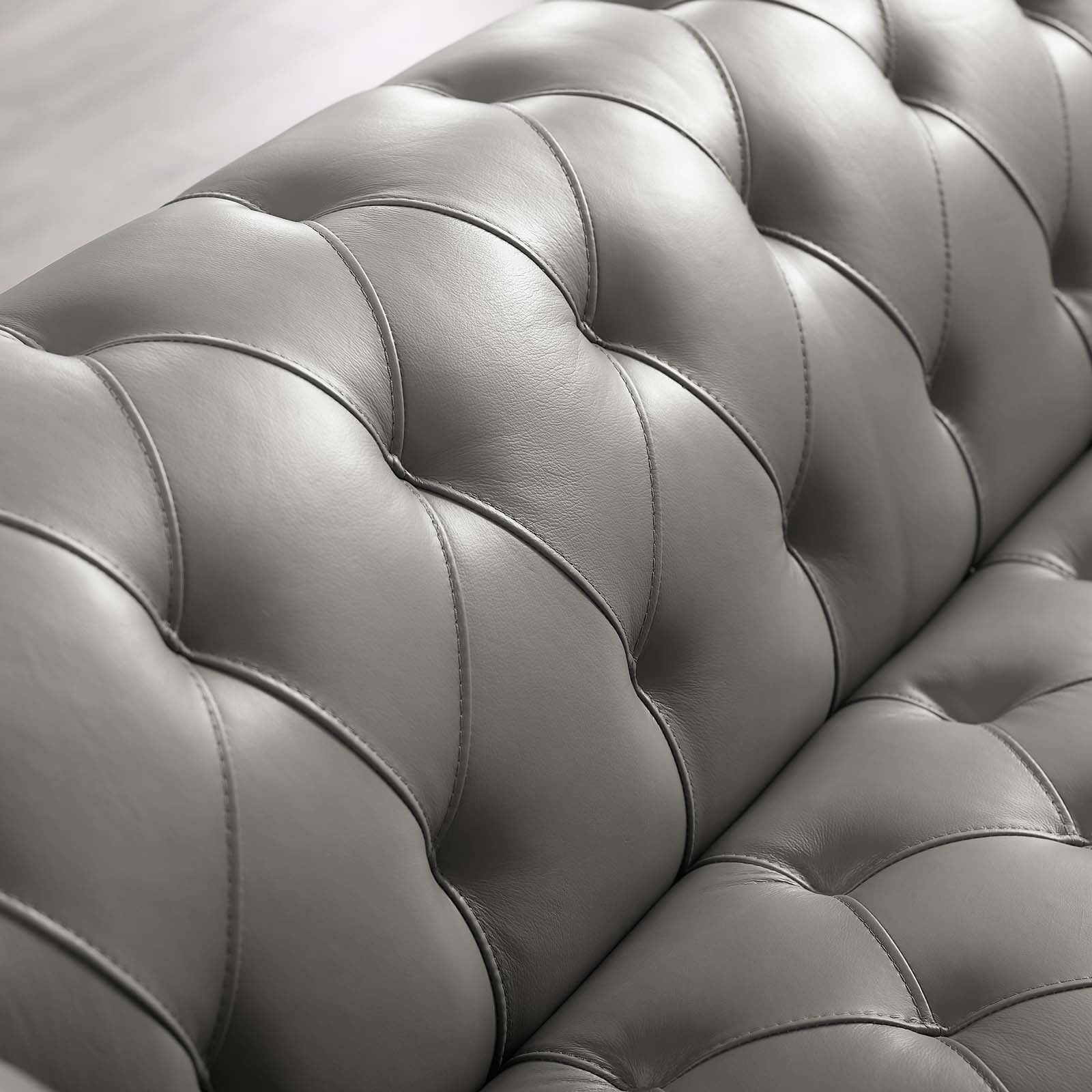 Modway Idyll Tufted Button Upholstered Leather Chesterfield Armchair | Armchairs | 