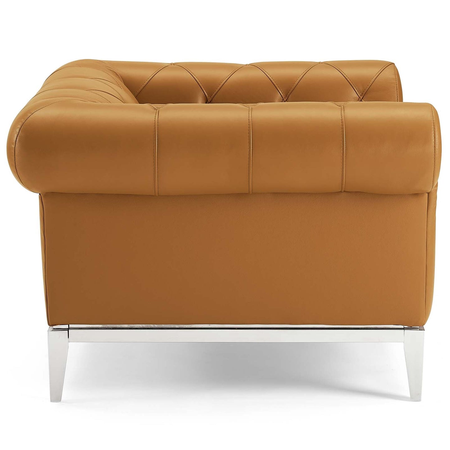 Modway Idyll Tufted Button Upholstered Leather Chesterfield Armchair | Armchairs | 