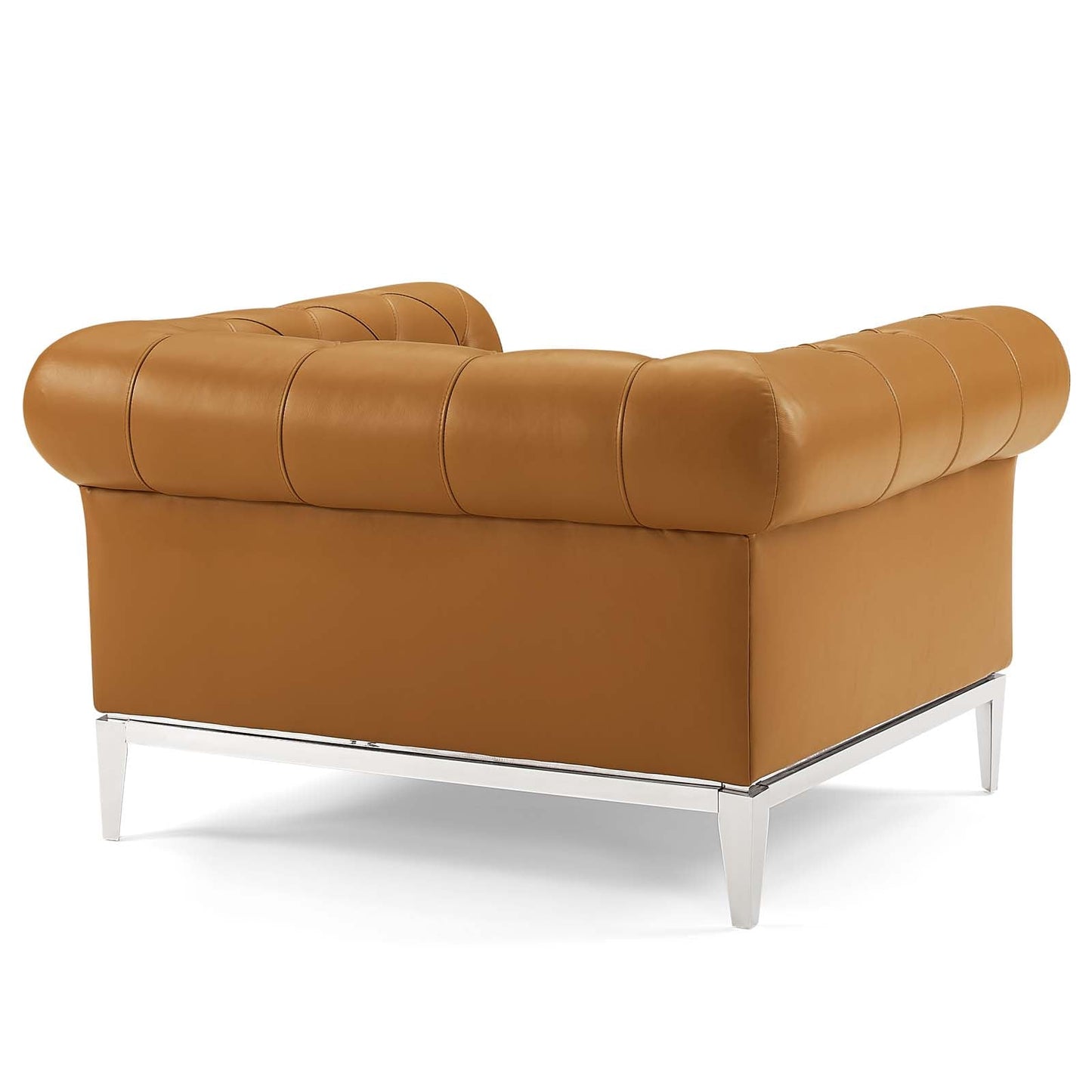 Modway Idyll Tufted Button Upholstered Leather Chesterfield Armchair | Armchairs | 