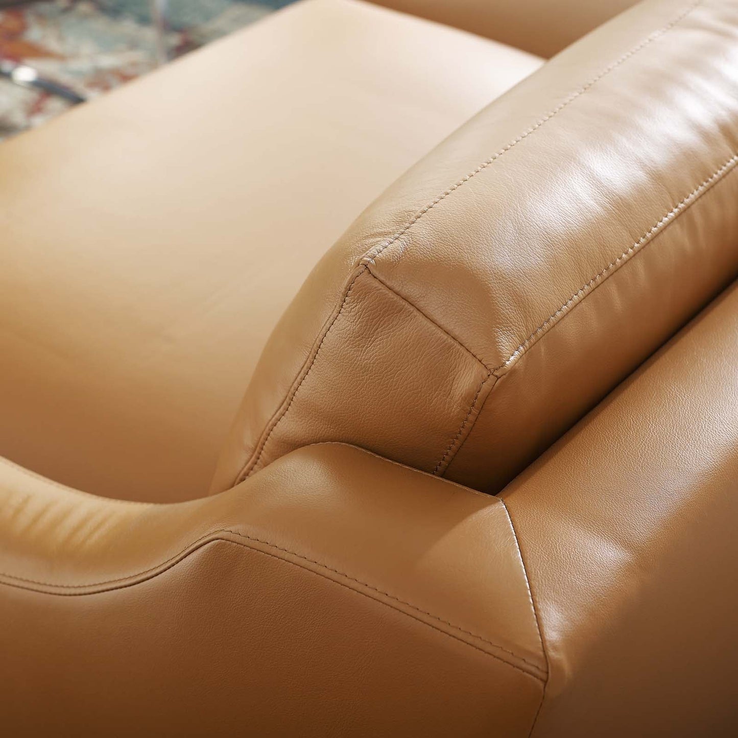 Modway Harness 83.5" Stainless Steel Base Leather Sofa | Sofas | 