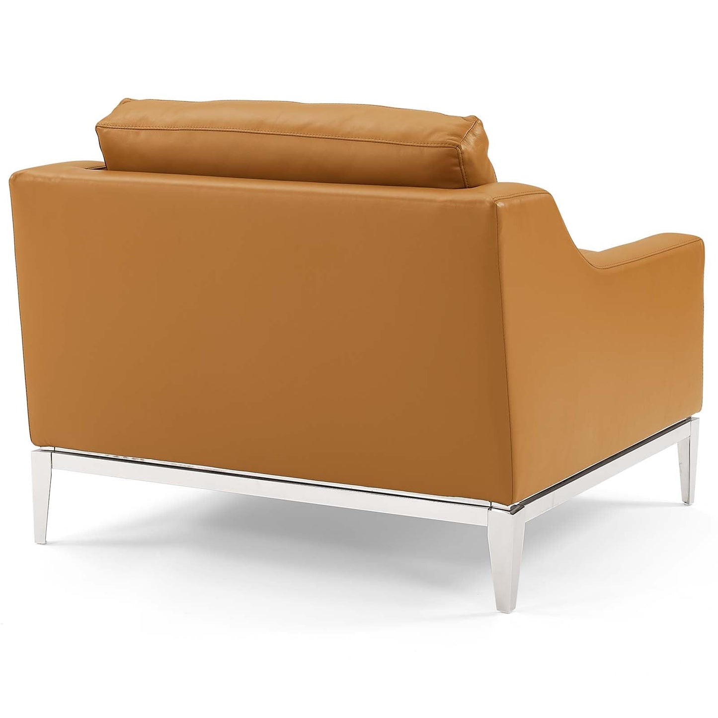 Modway Harness Stainless Steel Base Leather Armchair | Armchairs | 