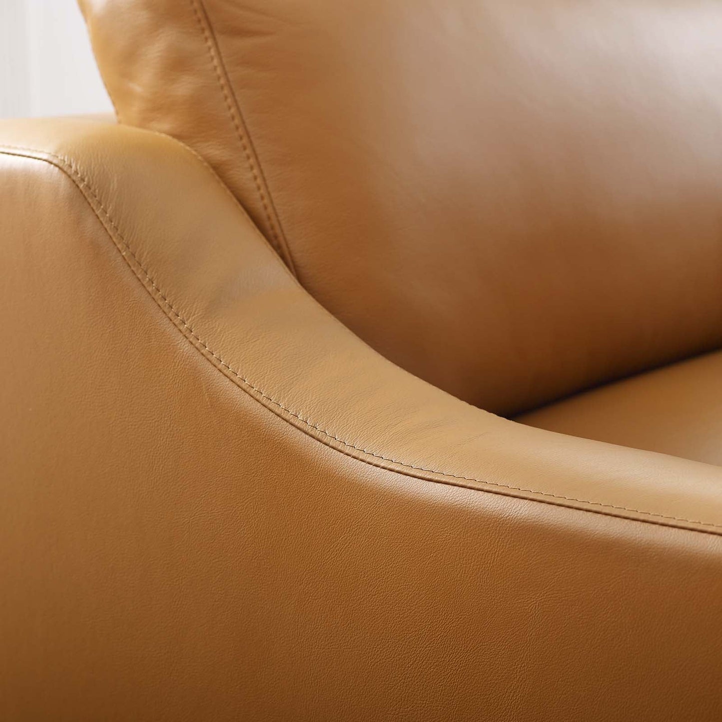 Modway Harness Stainless Steel Base Leather Armchair | Armchairs | 