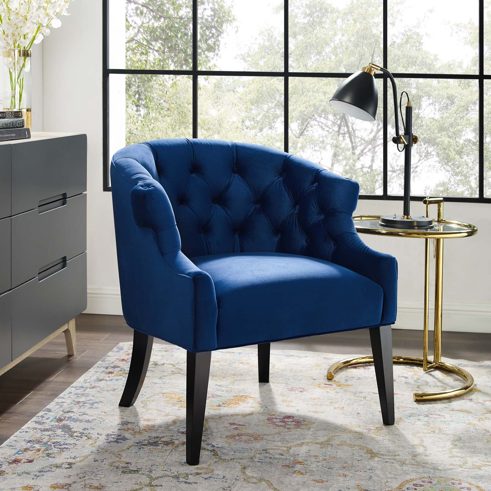 Modway Precept Accent Performance Velvet Armchair | Armchairs | Modishstore-11