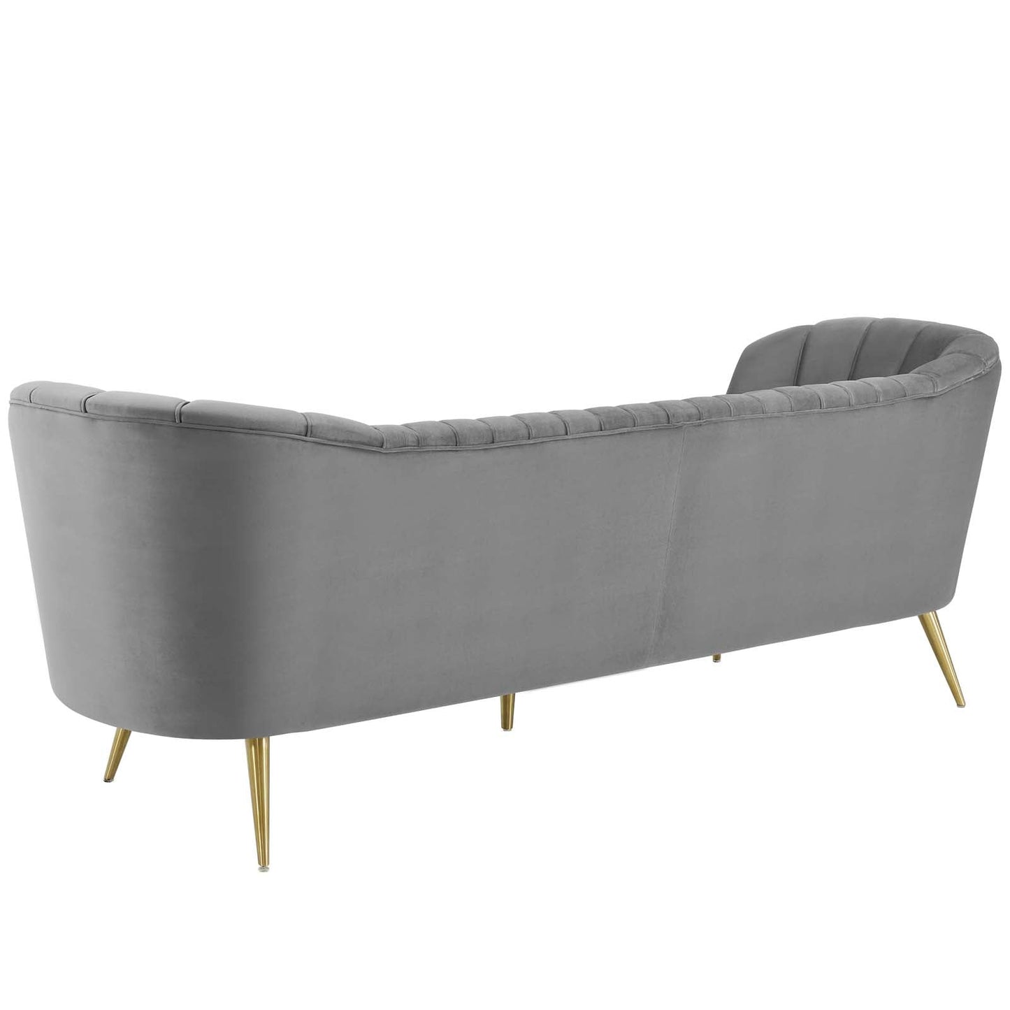Modway Opportunity Vertical Channel Tufted Curved Performance Velvet Sofa | Sofas | Modishstore-18