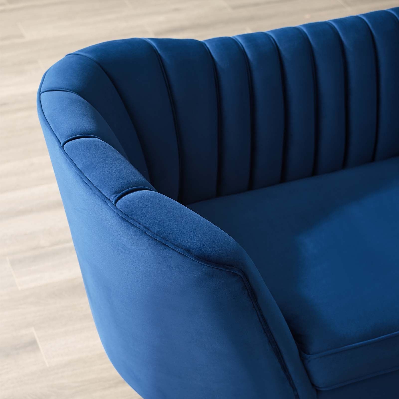 Modway Opportunity Vertical Channel Tufted Curved Performance Velvet Sofa | Sofas | Modishstore-11