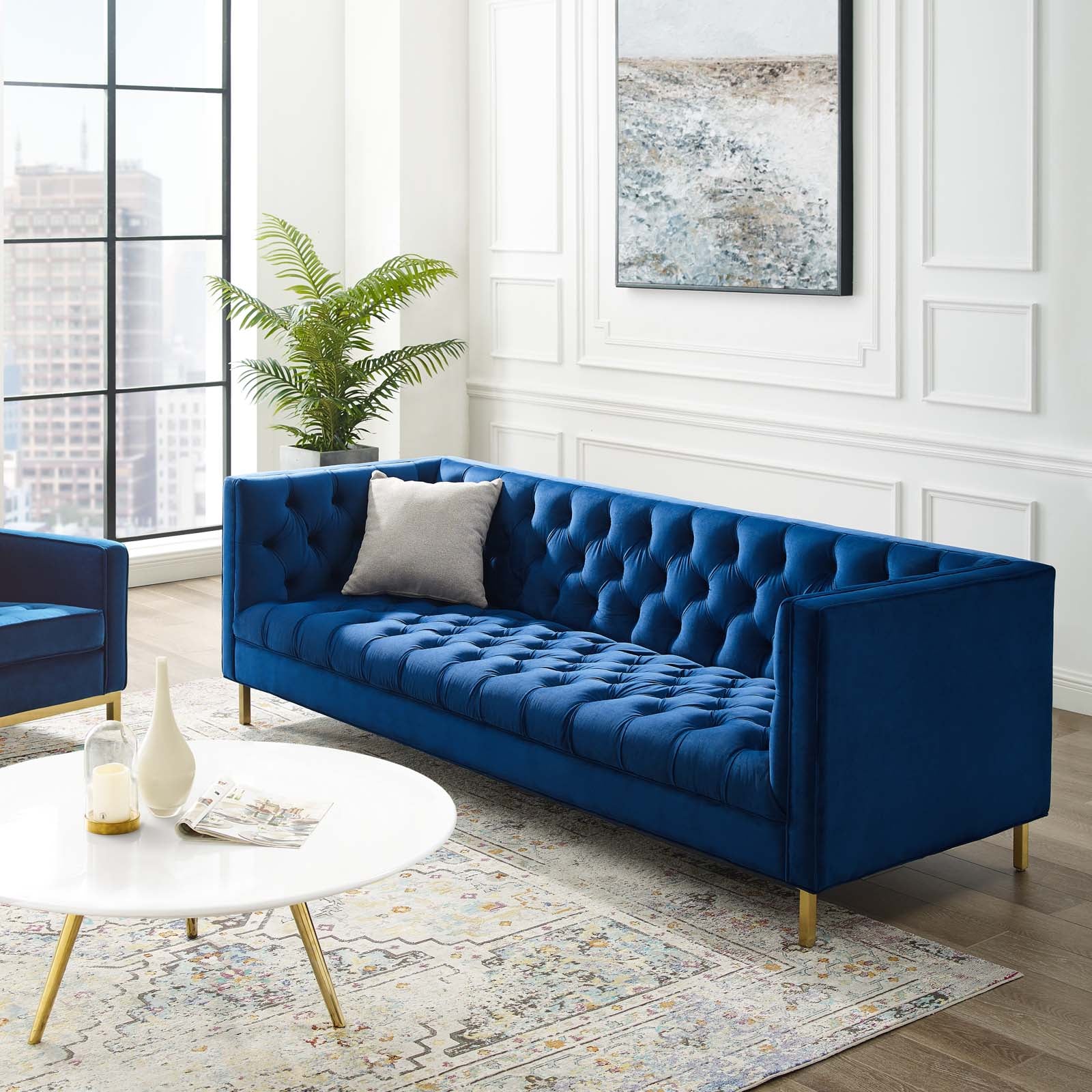 Modway Delight Tufted Button Performance Velvet Sofa | sofas | 