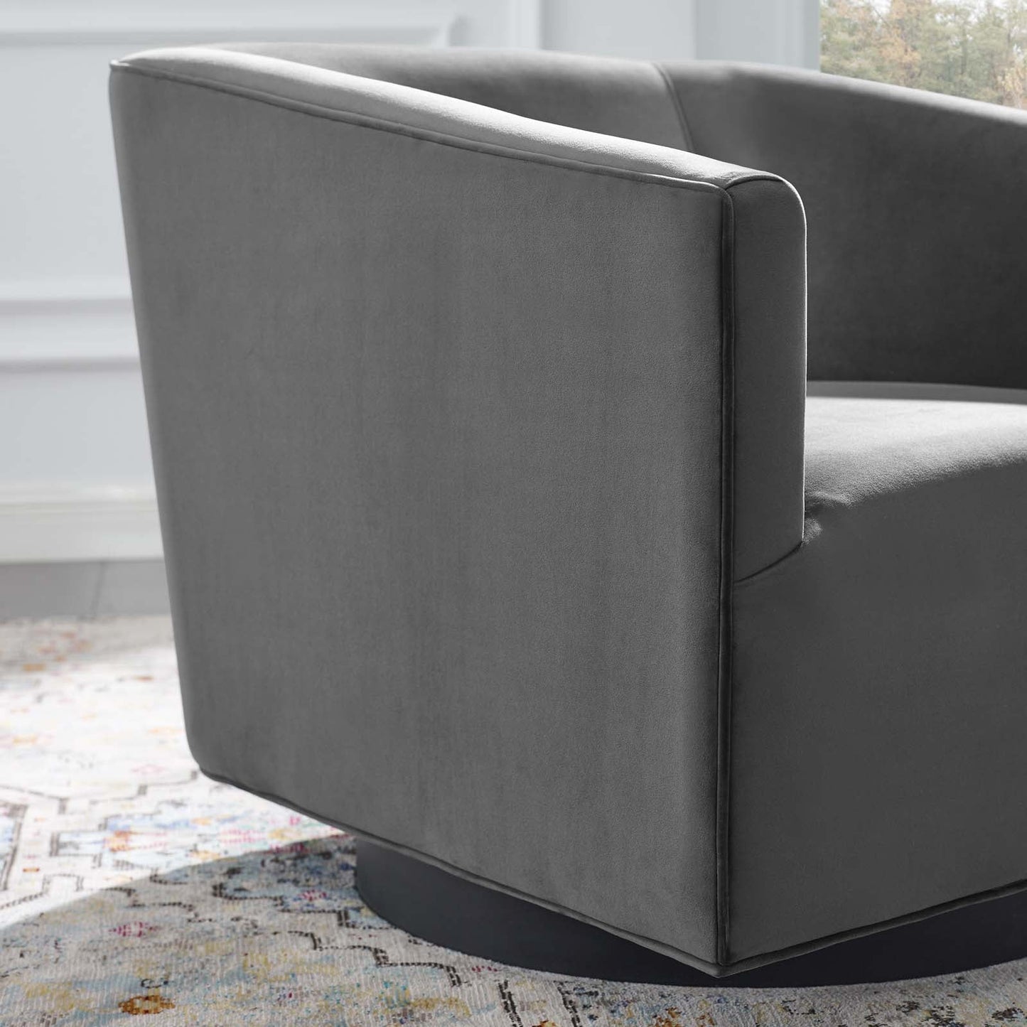 Modway Twist Accent Lounge Performance Velvet Swivel Chair | Lounge Chairs | Modishstore-3