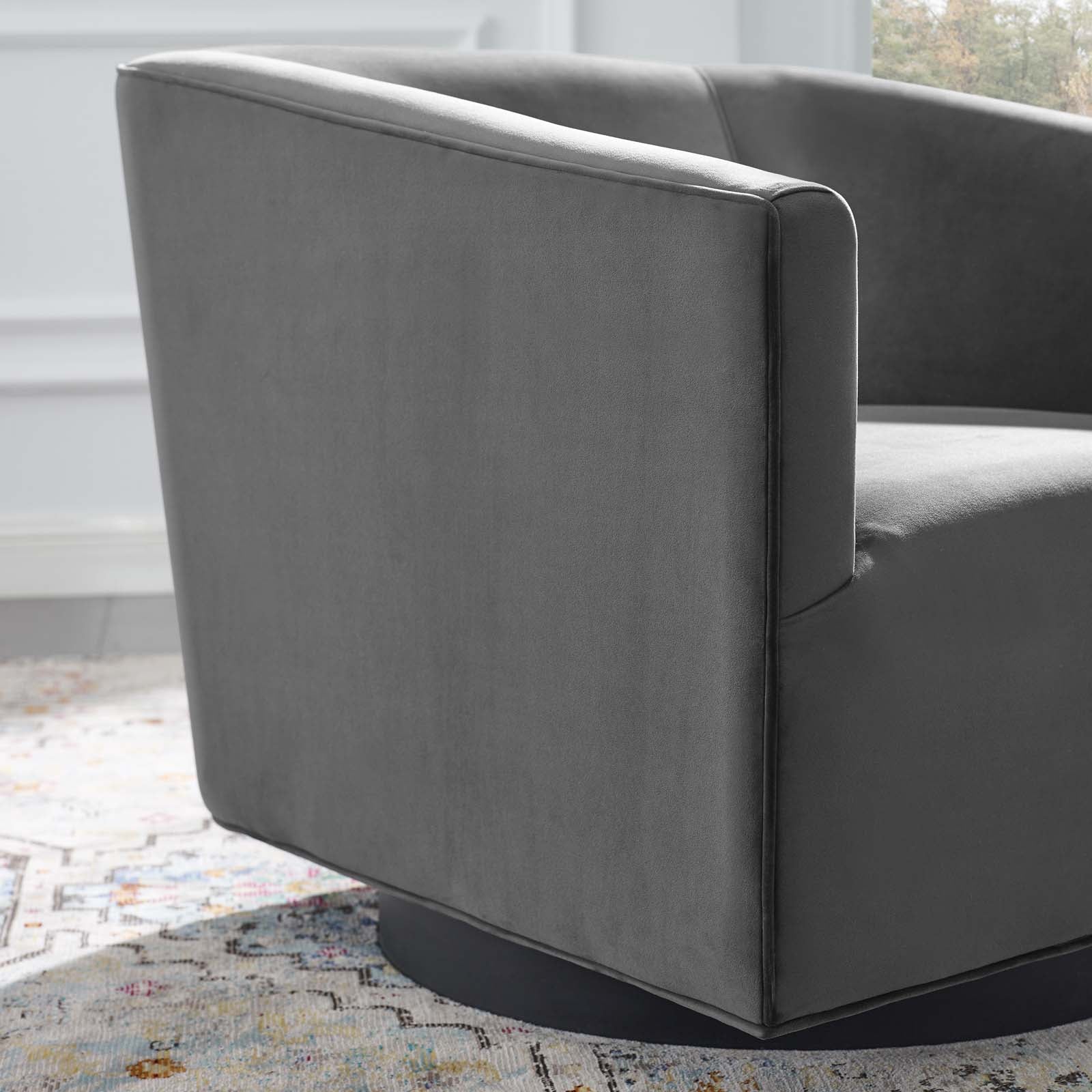 Modway Twist Accent Lounge Performance Velvet Swivel Chair | Lounge Chairs | Modishstore-3