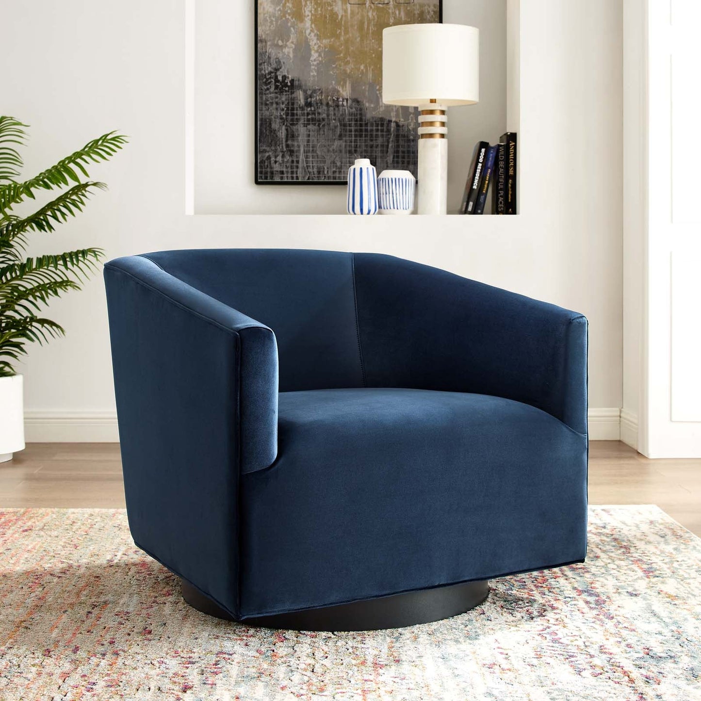 Modway Twist Accent Lounge Performance Velvet Swivel Chair | Lounge Chairs | Modishstore-7